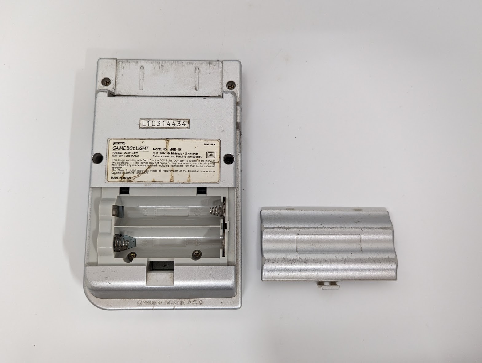 B847 Nintendo Gameboy Light console Silver GB Japan RARE