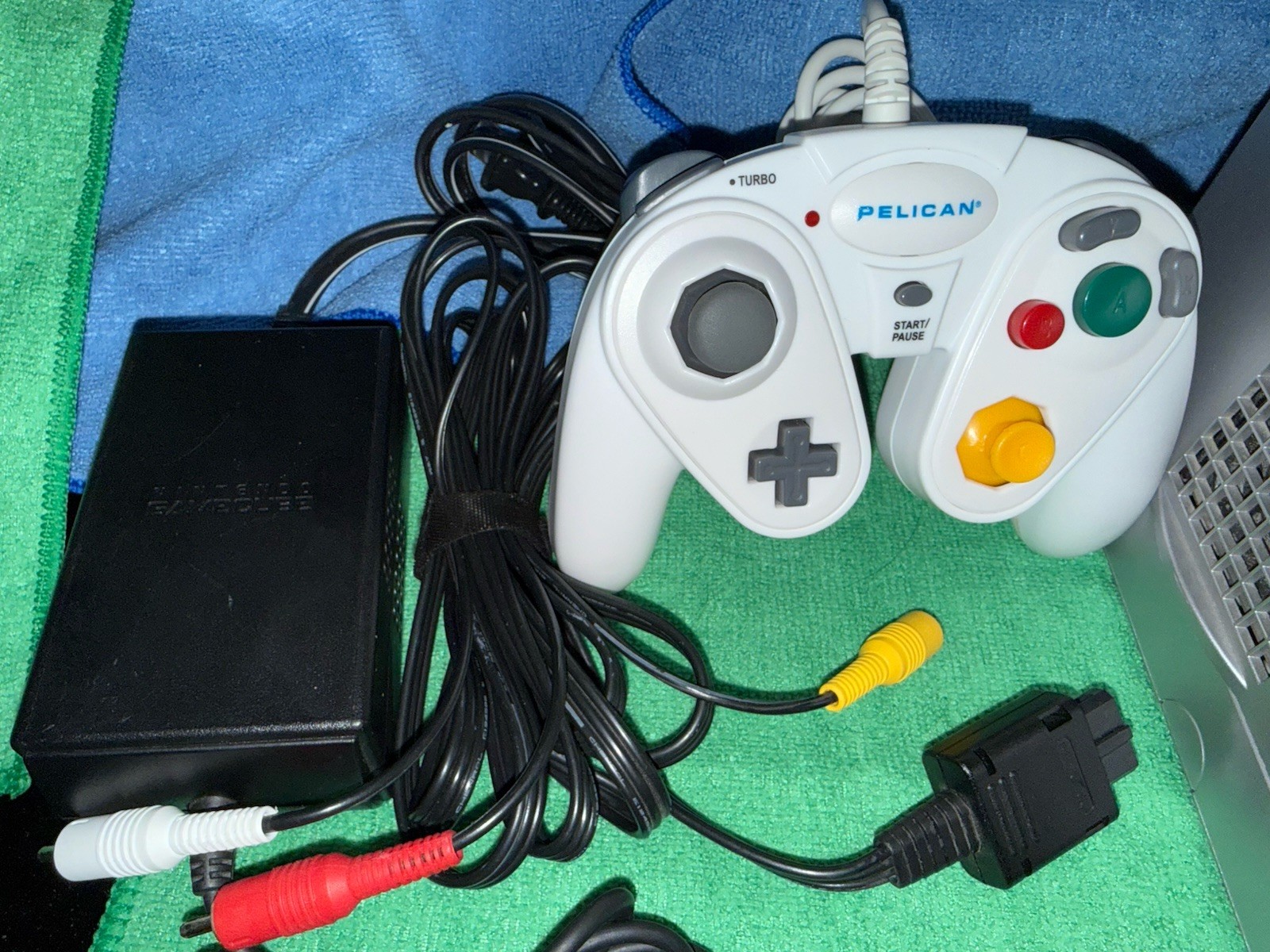 Nintendo GameCube Platinum Console With 3rd Party Controller. Tested! DOL-101