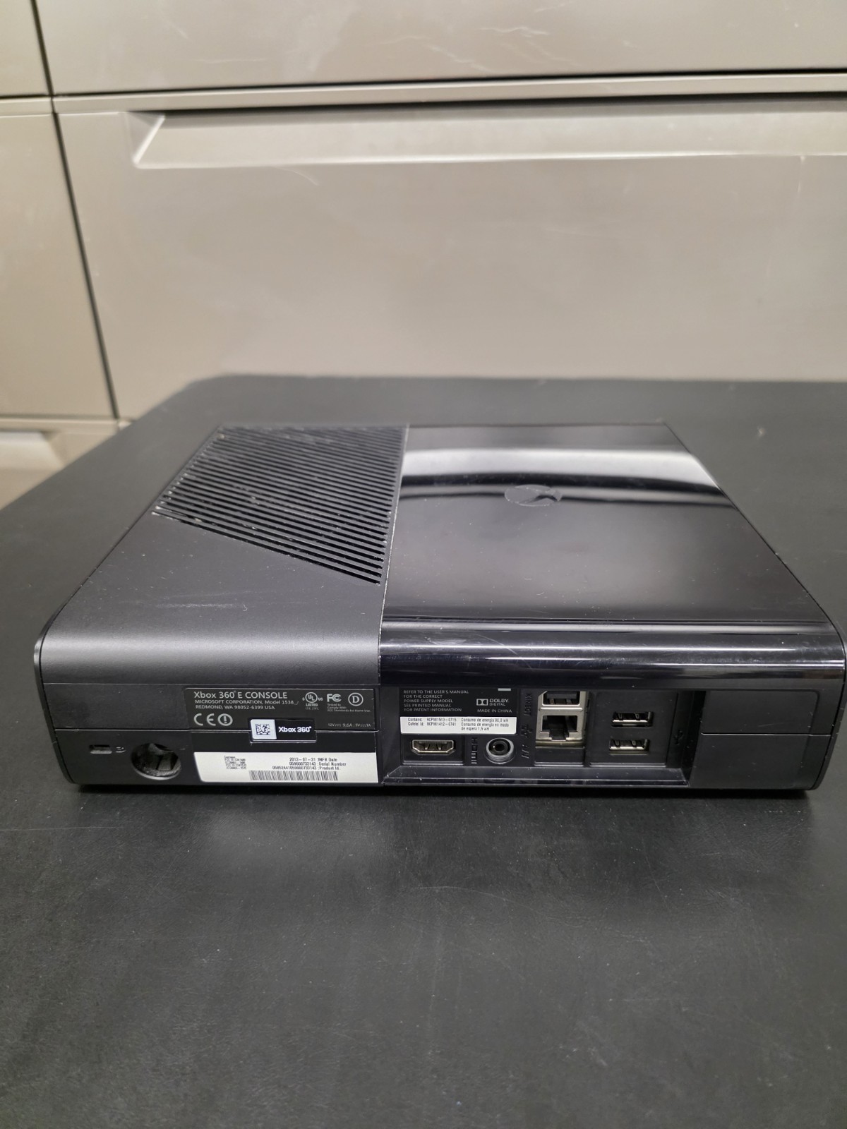 Microsoft Xbox 360 E Model 1538 Console Controller Power Supply Kinect Tested