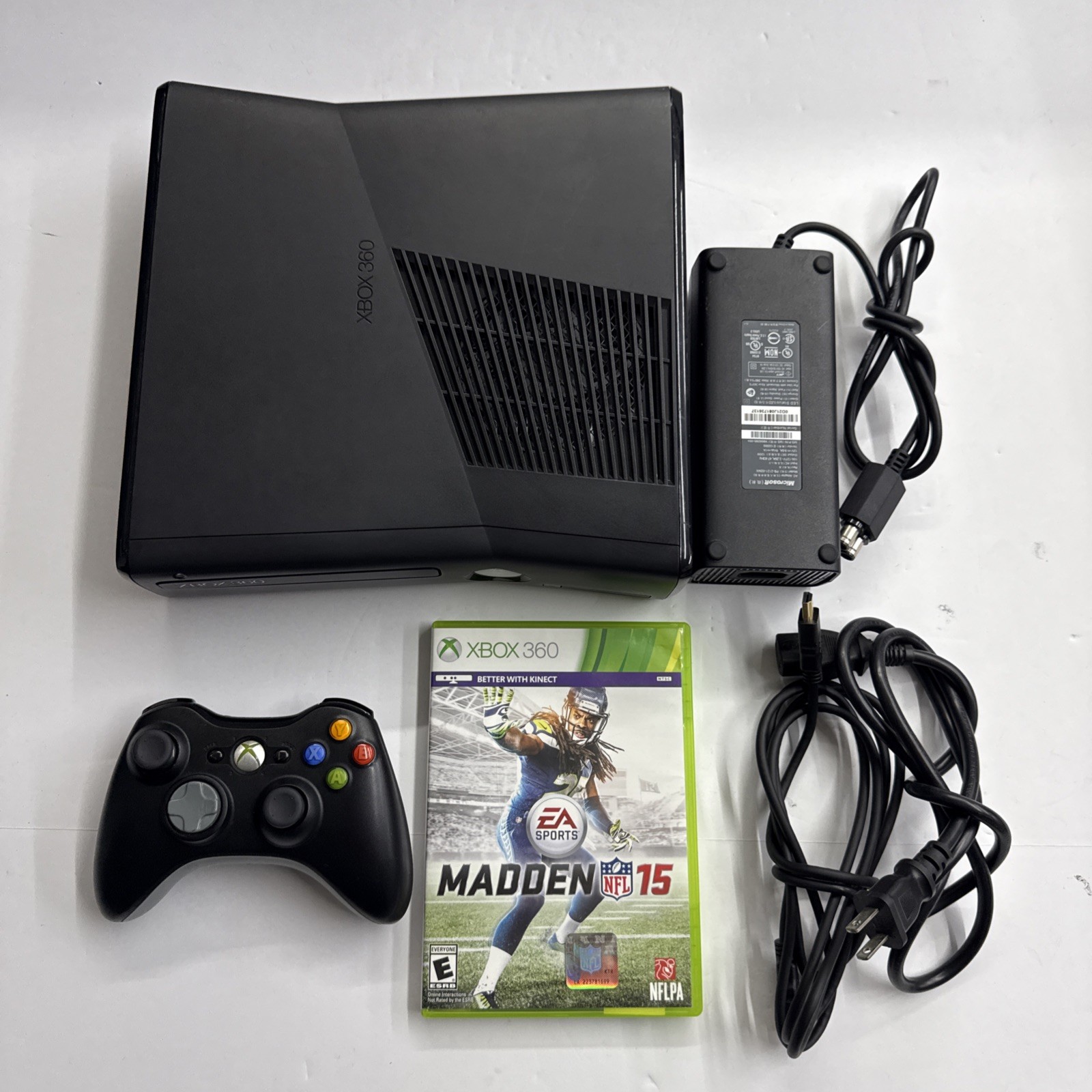 Xbox 360 – Microsoft S 4GB Matte Black Console Complete Tested Working #2945