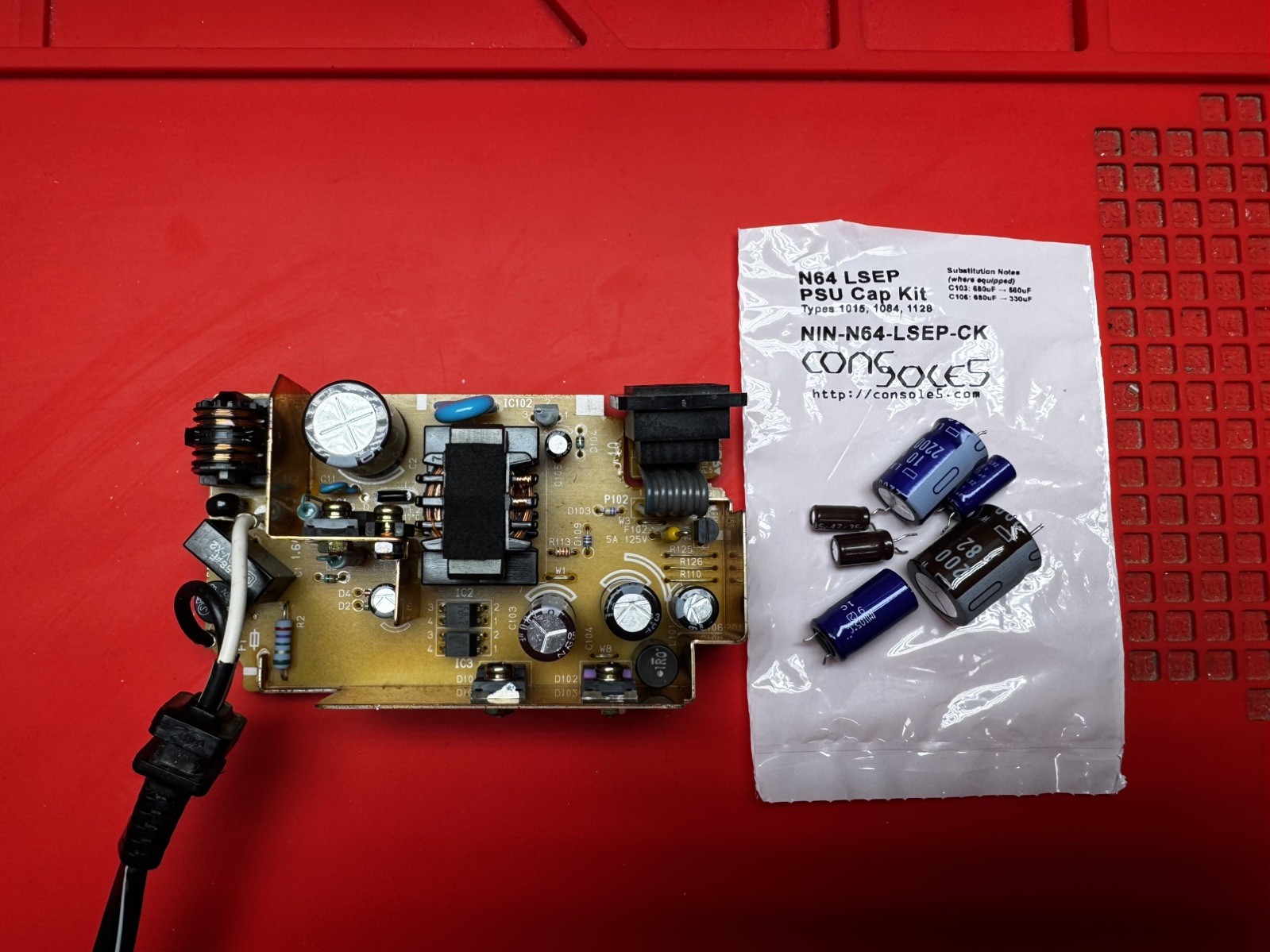Nintendo 64 OEM Bundle – Tim Worthington RGB-Deblur-IGR-Full Recap PCB+PSU++