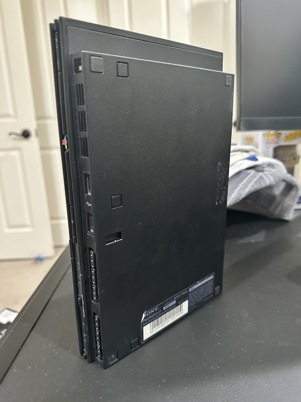 “Region Free” Sony PlayStation 2 Slim Black SCPH-75000CB Box DualShock Cables