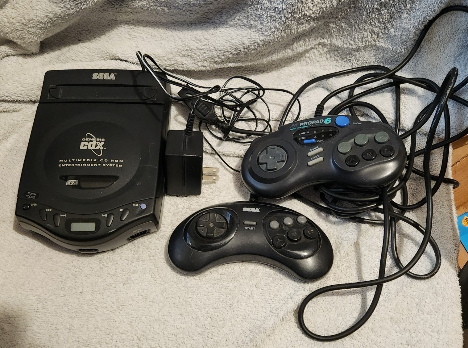 Sega Genesis CDX Black Console Mk-4121 Device, 2 Controllers, Untested