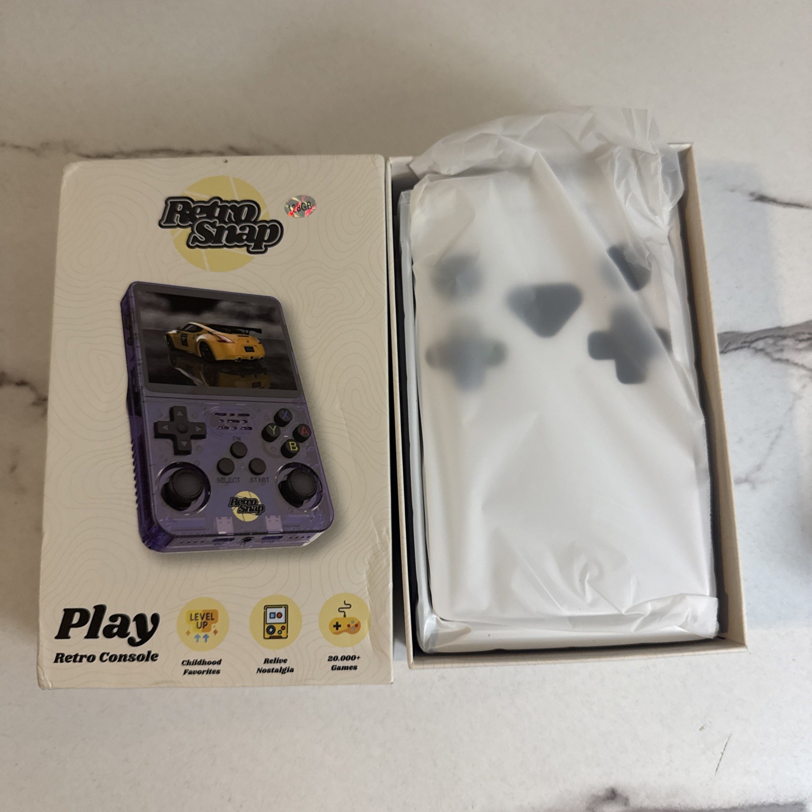 R36S Retro Handheld Game Console 128GB | 20,000+ Games | 3.5″ IPS Screen Black