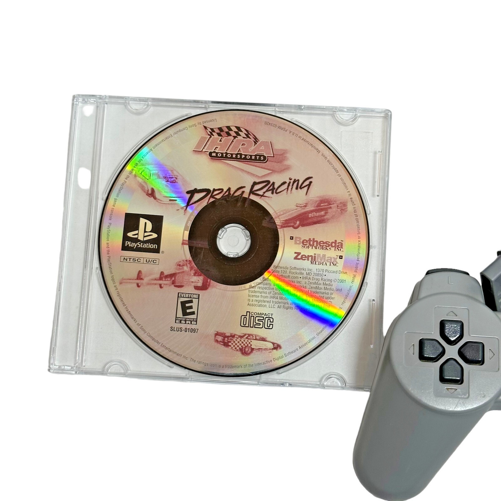 Sony PlayStation 1 PS1 Bundle w/ Console Controller Power & TV Cable and 1 Game