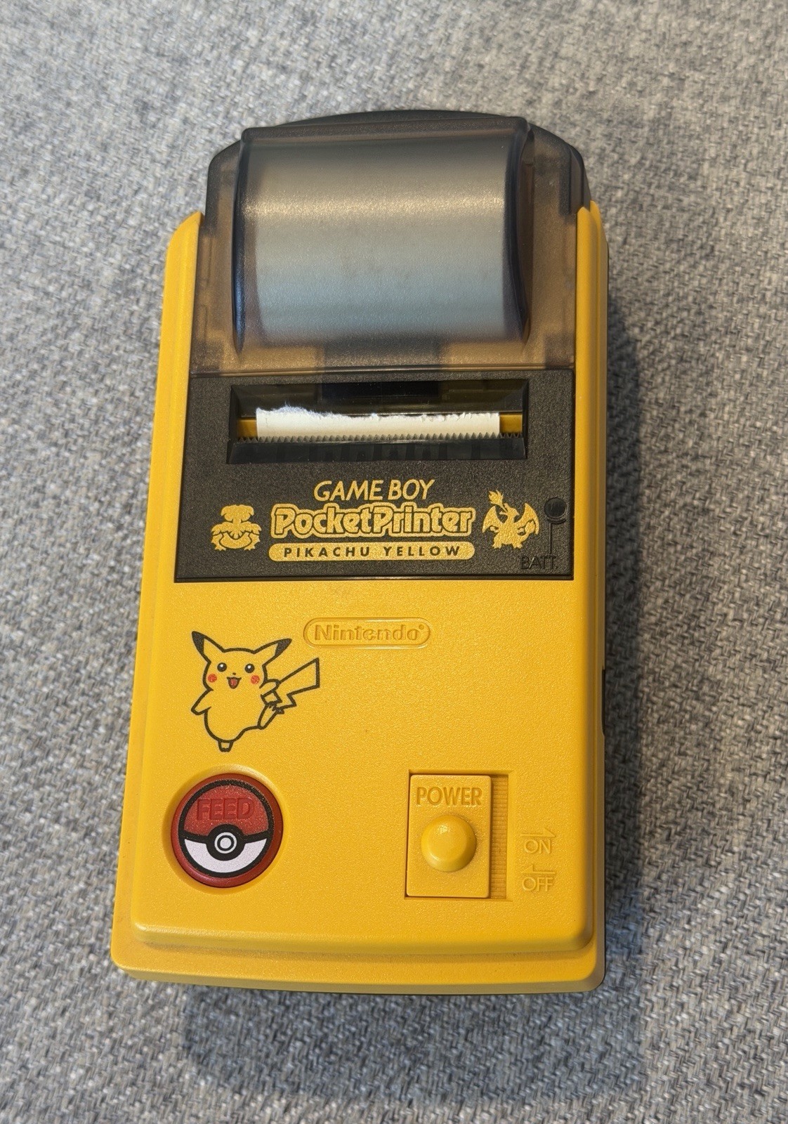 Nintendo Game Boy Pocket Printer Pikachu Yellow Pokemon Center Japan US Seller