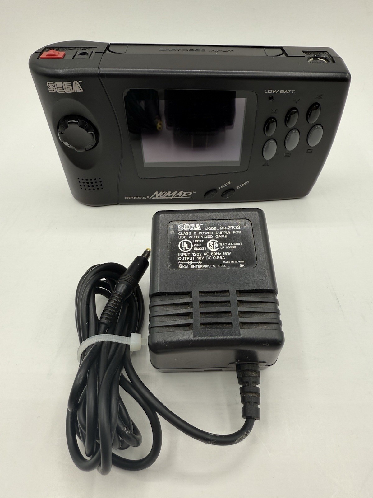 Sega Genesis Nomad MK-6100 Console SOLD AS IS FOR PARTS/REPAIR CLEAN NEEDS WORK
