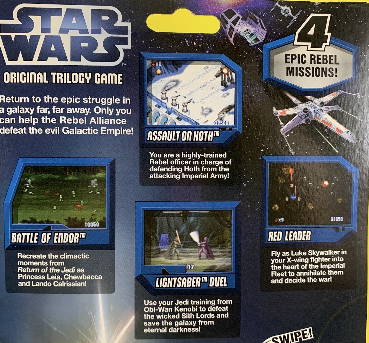 STAR WARS TOUCH PAD PLUG N AND PLAY TV THE ORIGINAL TRILOGY VIDEO GAME