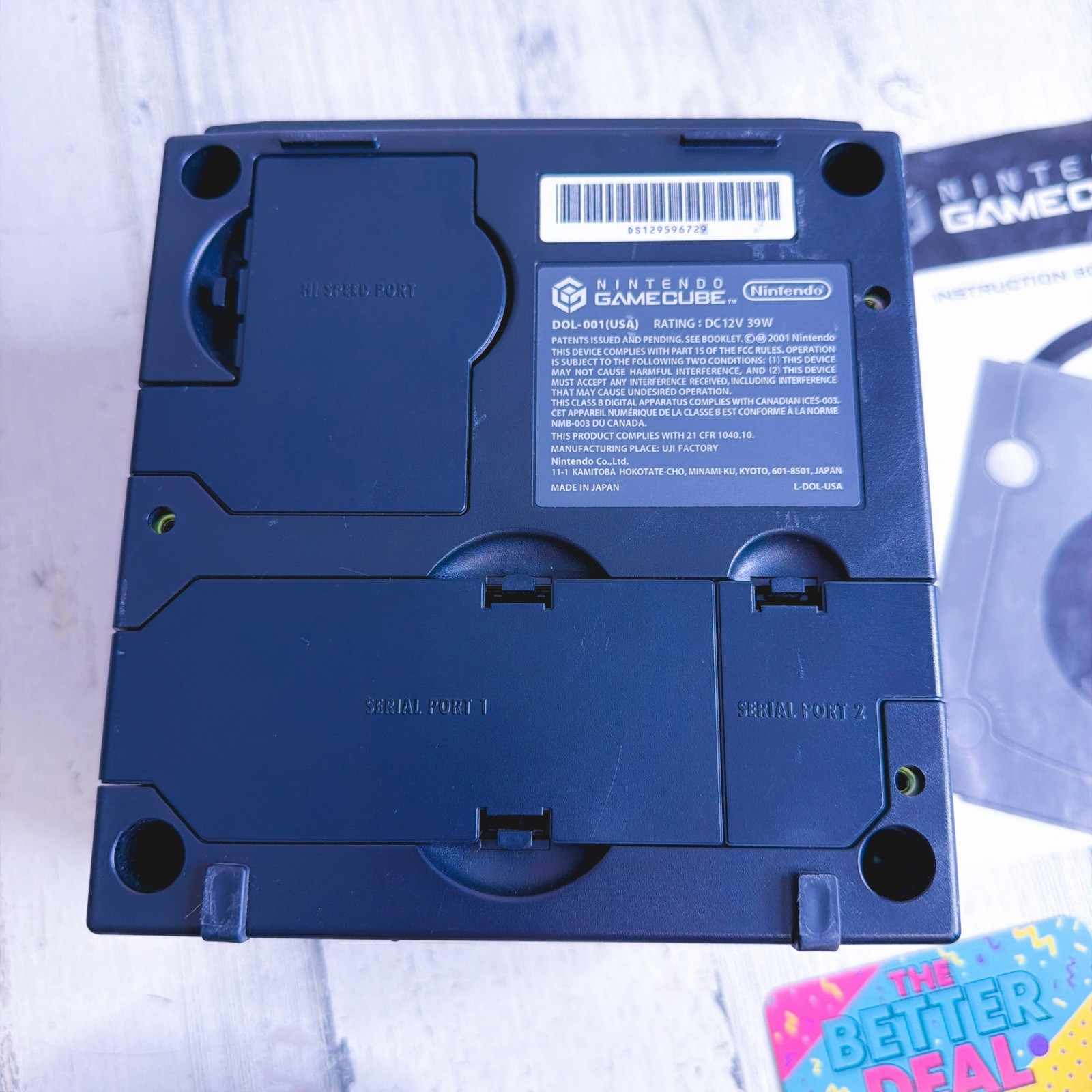 Nintendo GameCube Console Bundle Black DOL-001 – 1 OEM Controller Tested Clean