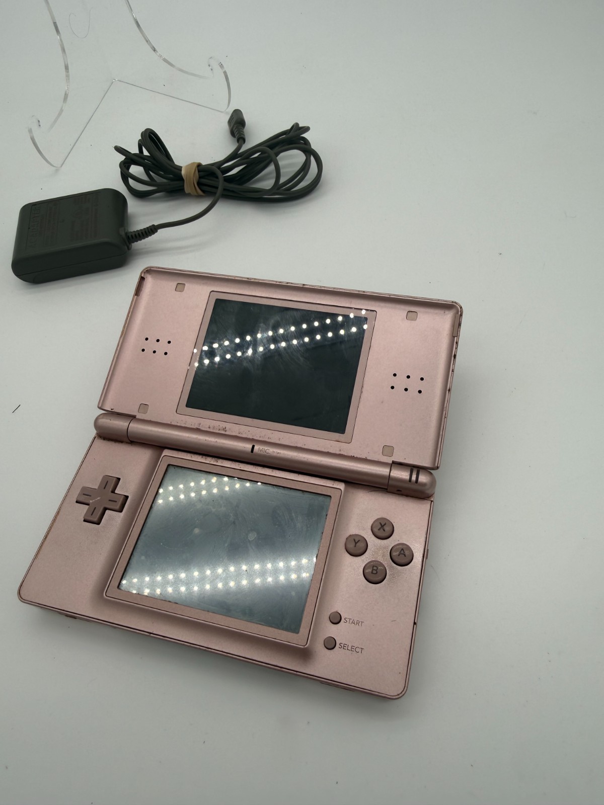 Nintendo DS Lite Rose Gold *Broken Screens* With Charger