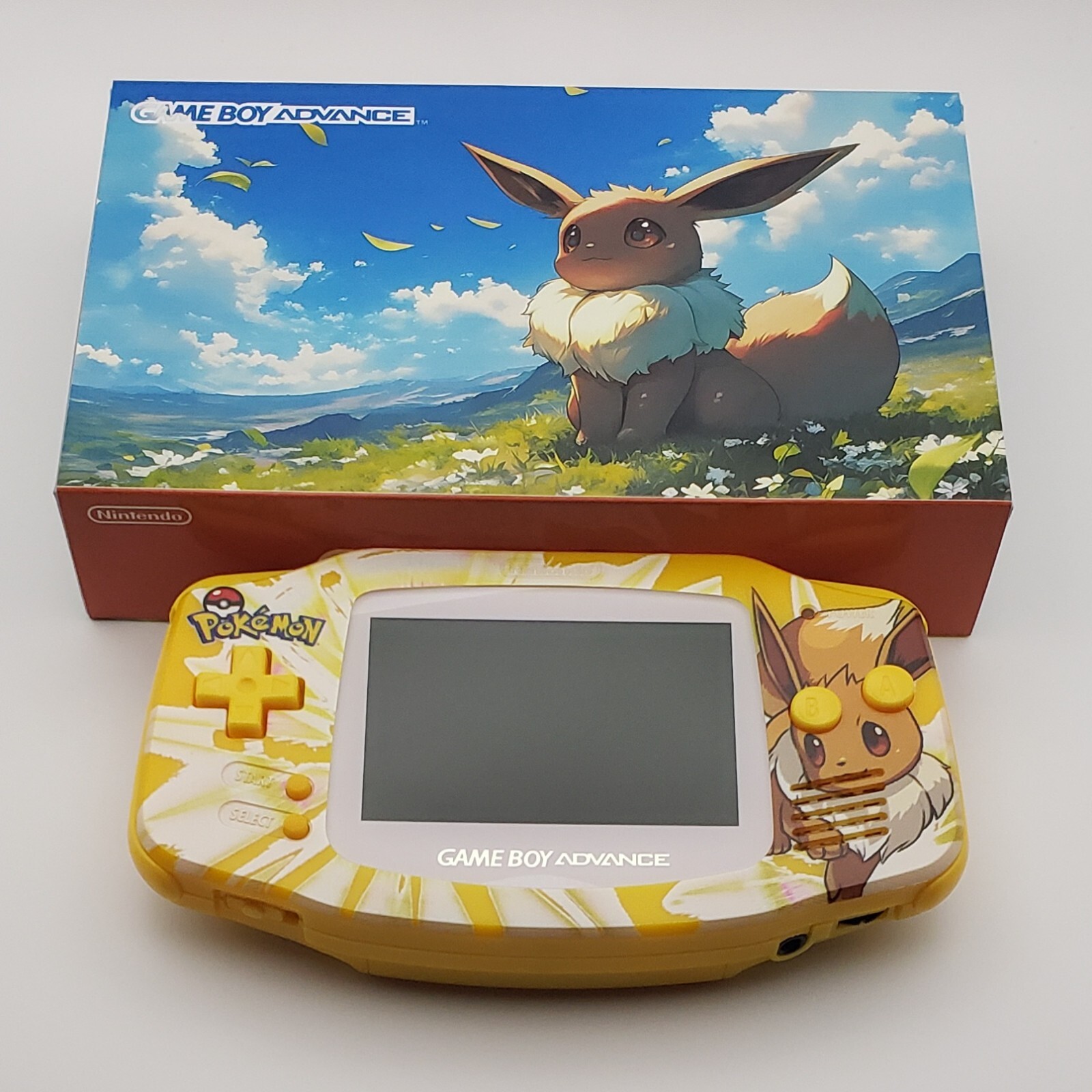 Eevee Game Boy Advance Funnyplaying Backlit IPS Screen Pokemon Theme
