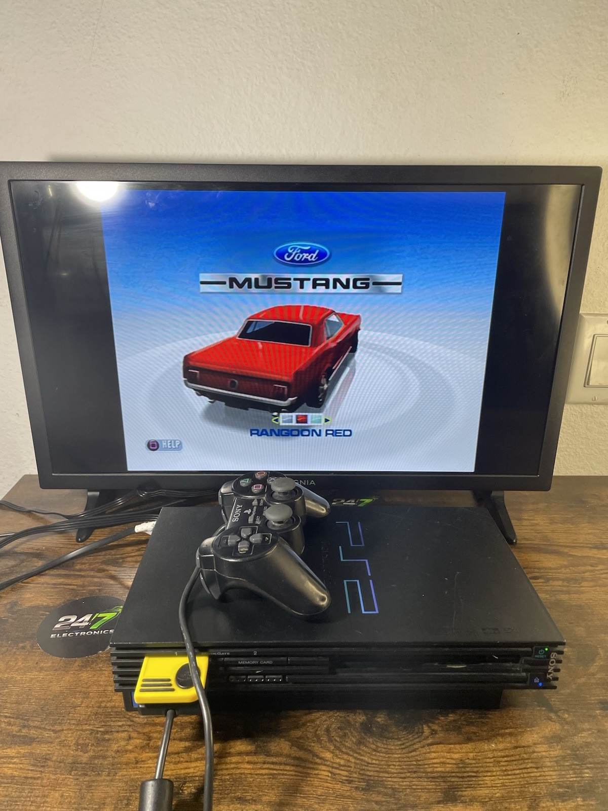 Sony PlayStation 2 PS2 Console SCPH-30001 R Black w Controller AV/Power TESTED