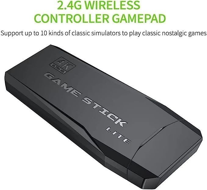 4K 64G HDMI TV Video Game Stick M8 Gaming Console Gamepad 2 Wireless Controller