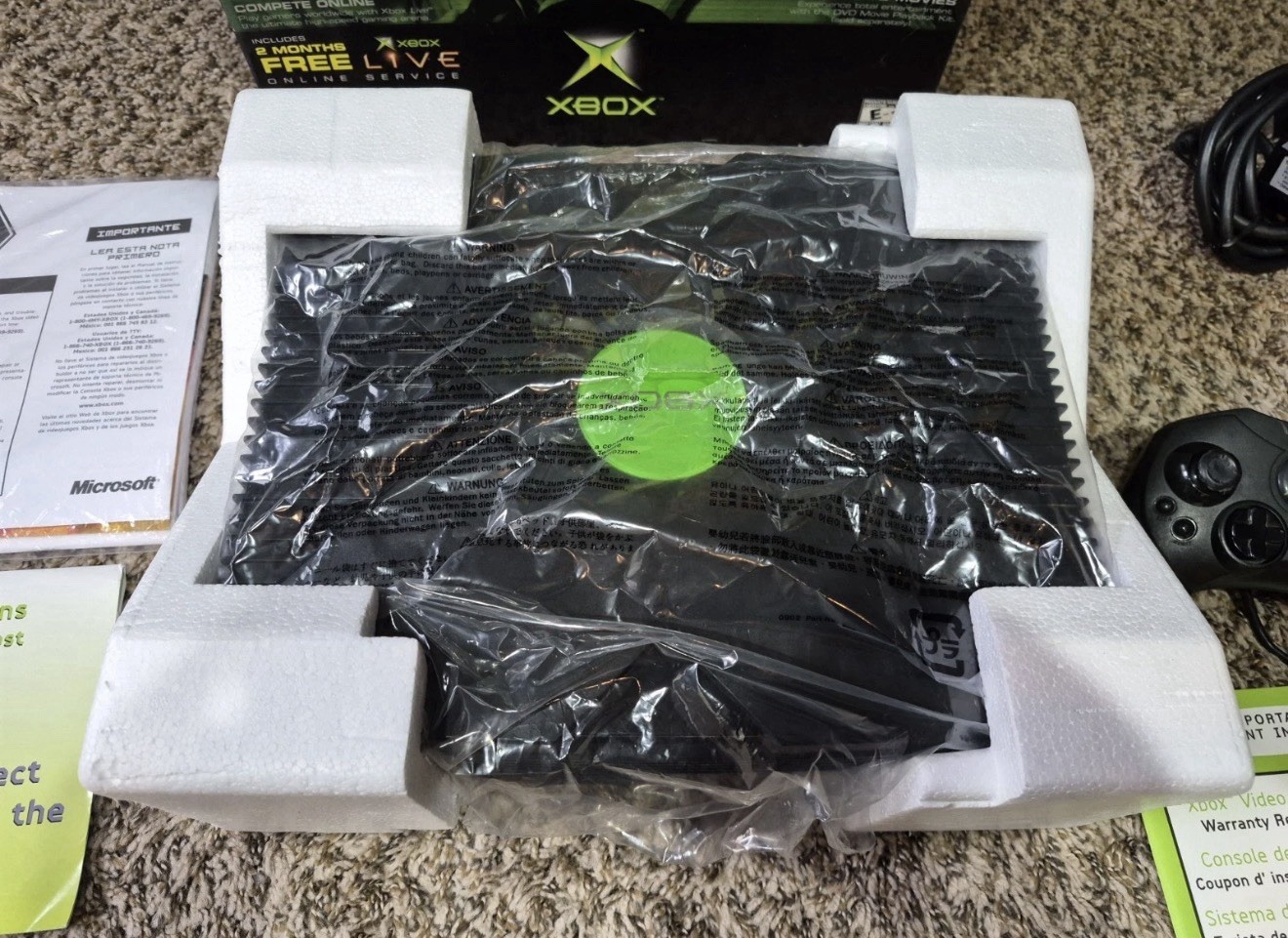 Xbox Original Console Complete in Box CIB Box TESTED WORKING Great Box Very Nice
