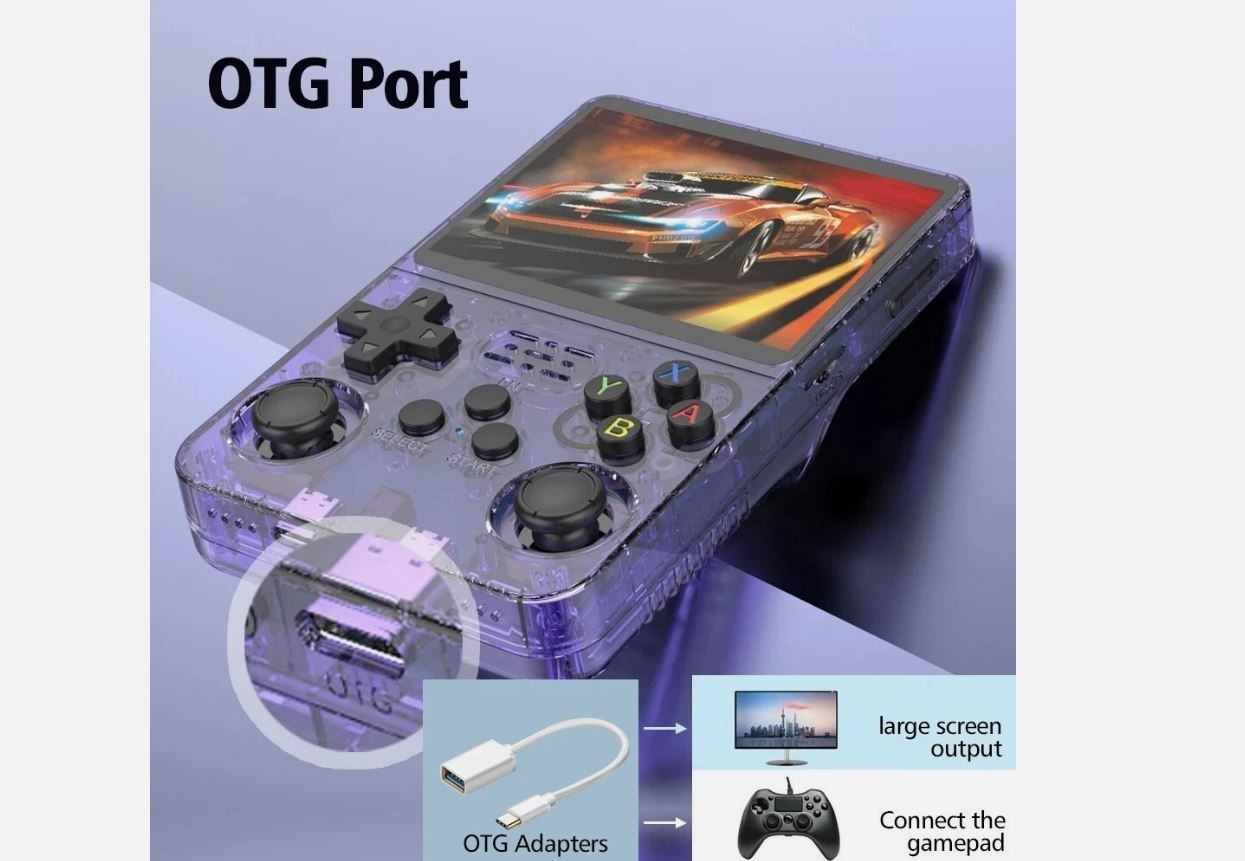 R36S Retro Handheld Video Game Console Card 64/128GB 3.5′ IPS Screen 22000+ game