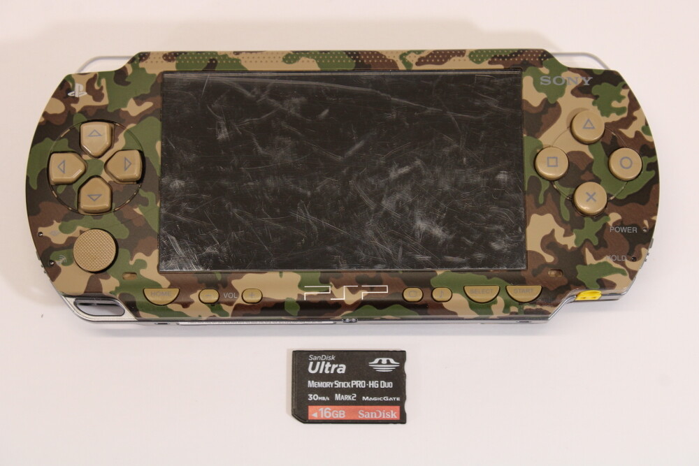 PSP Console PSP-1000 Camouflage PlayStation PS New Battery Japan Import SK04