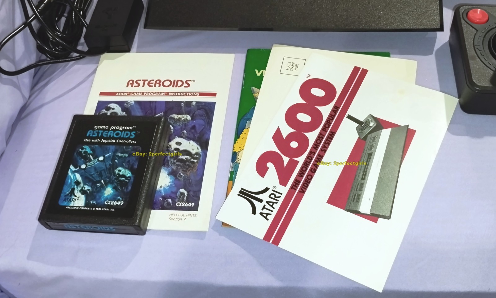 Atari Jr 2600 Rainbow Console CIB w/ALL ORIG Inserts 1987 NM+ HTF TESTED
