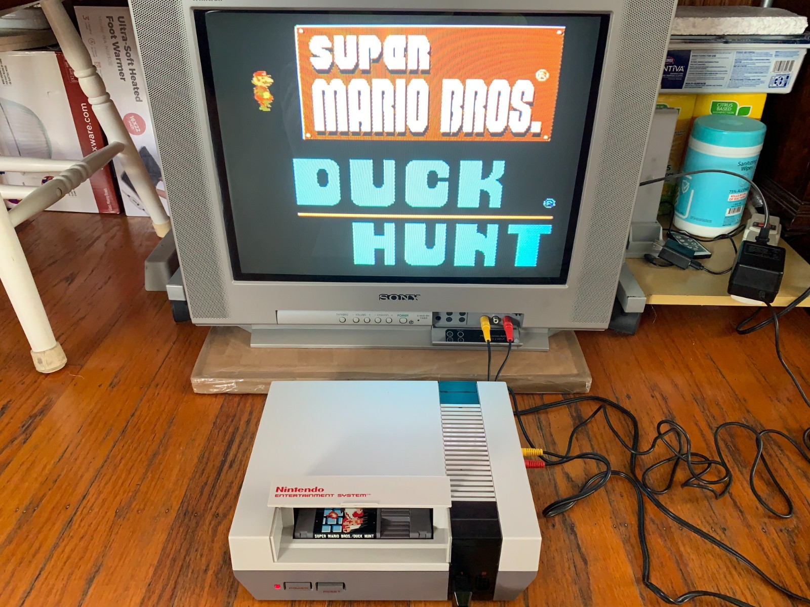 Nintendo NES Action Set console system 100% complete in box with protector