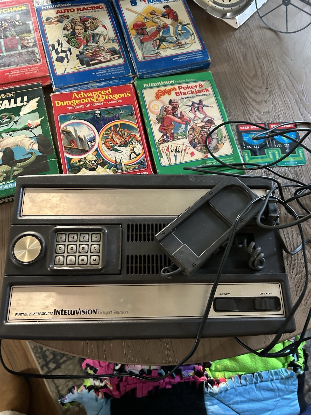 1979 Mattel Intellivision 1 Console 2609 & 8 Games Untested