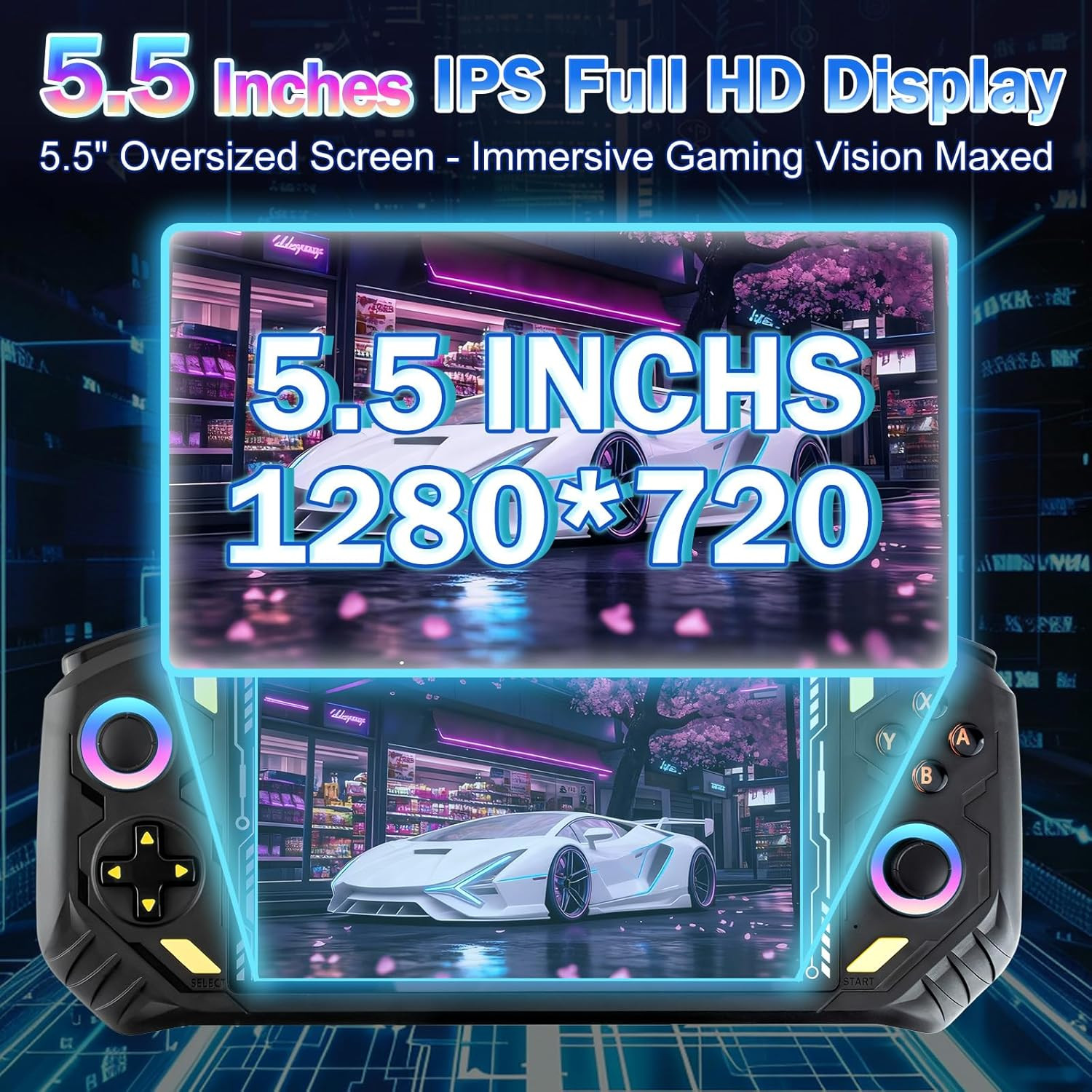 RG56PRO Retro Handheld Game Console – 5.5″ IPS, 31000+ Games, 128G TF Card