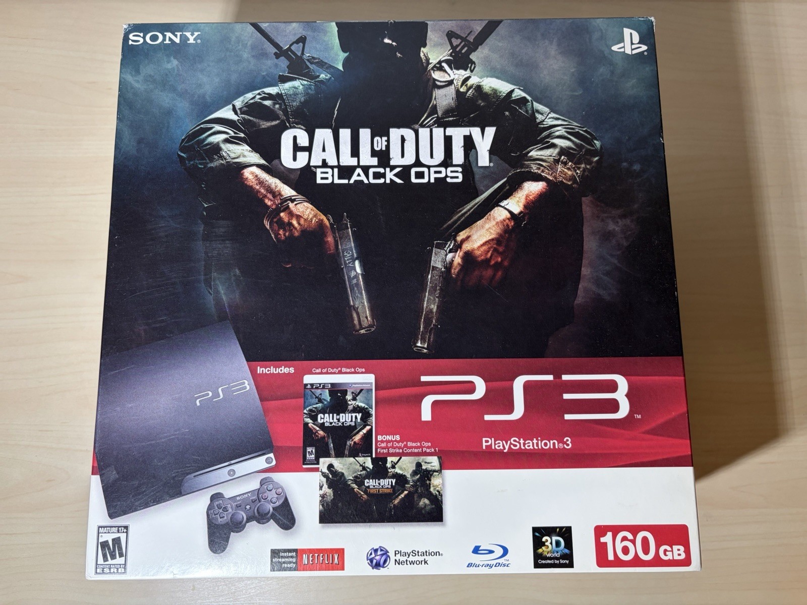 Sony PlayStation 3 PS3 Slim 160GB Call Of Duty Black Ops – Complete – Mint Cond