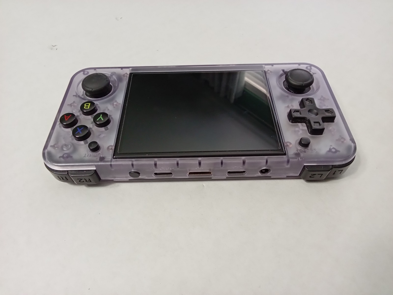 Anbernic RG35XX H Purple Handheld Game Console Linux (No SD Cards)