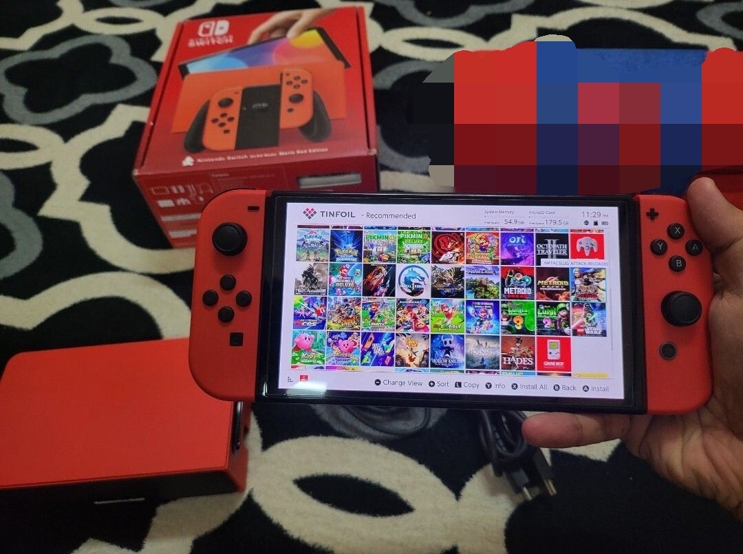 Nintendo Switch OLED Mario 256gb Free Install Game Contact Me For $190 Discount