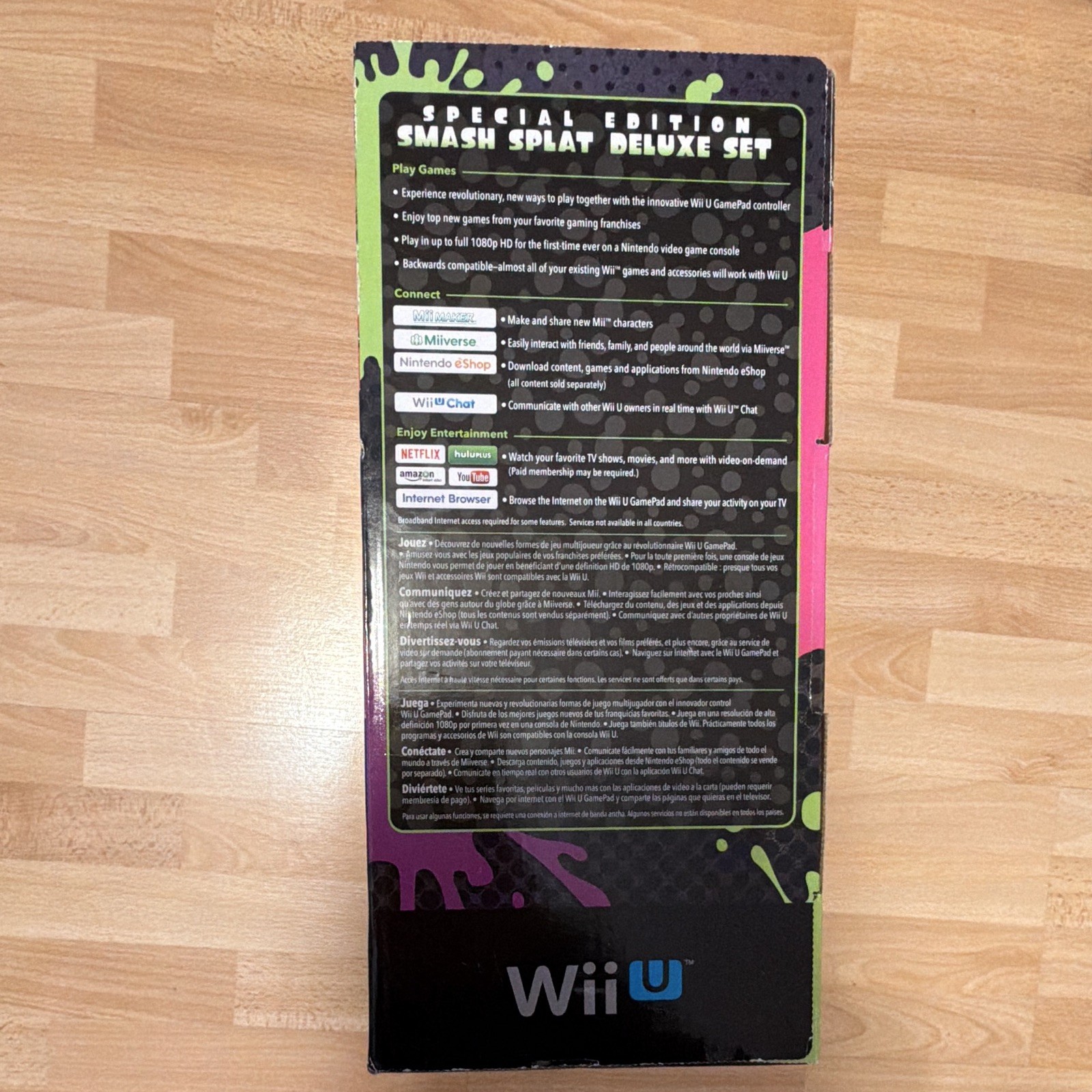 NEVER OPENED Nintendo Wii U Special Edition Smash Splatoon Deluxe Set 32GB Black