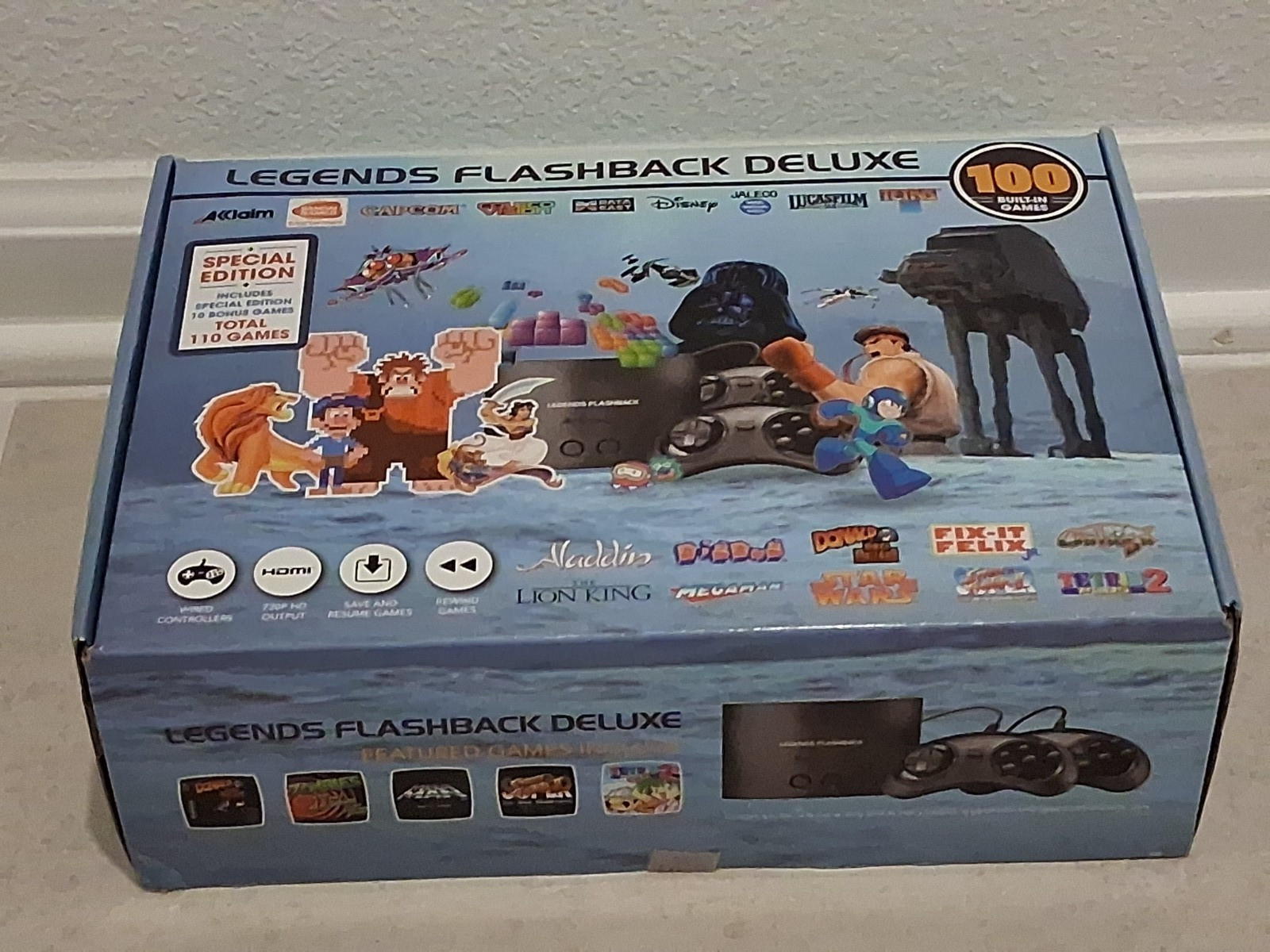 AtGames Legends Flashback HDMI Console Built-in Games with 2 Controllers