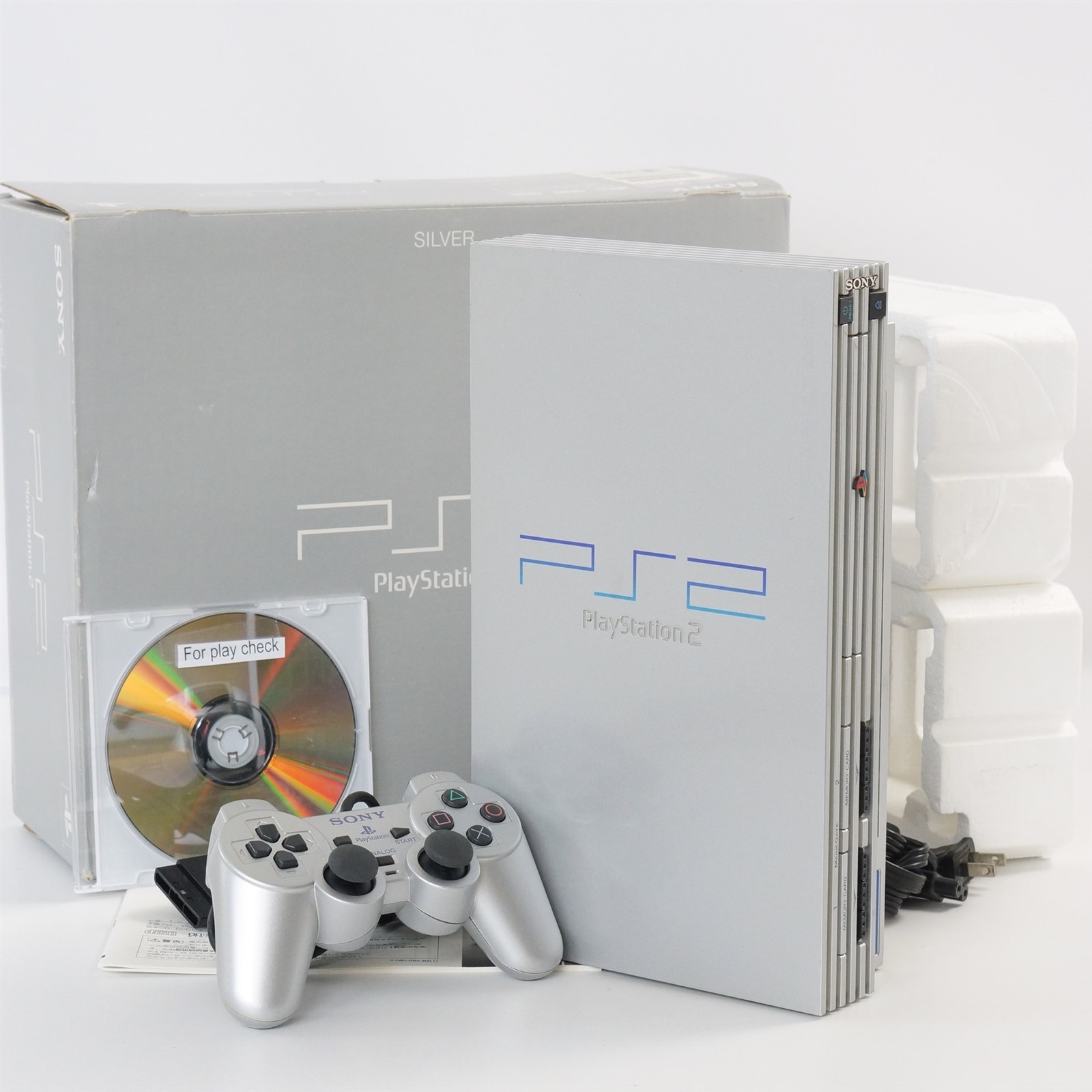 PS2 SILVER Console System Made in japan SCPH-39000 S NTSC-J Playstation 2 3805