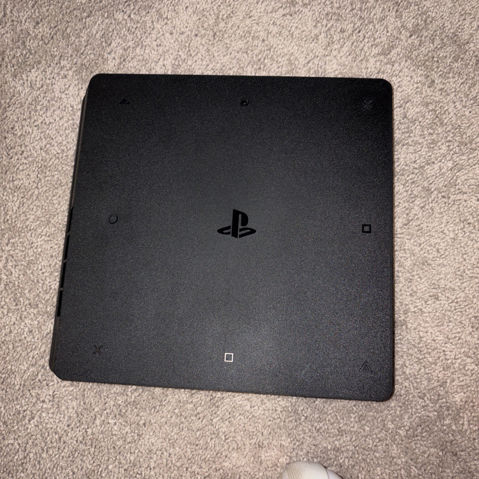 Sony PlayStation 4 Slim Black Console with Two Controllers, And Case