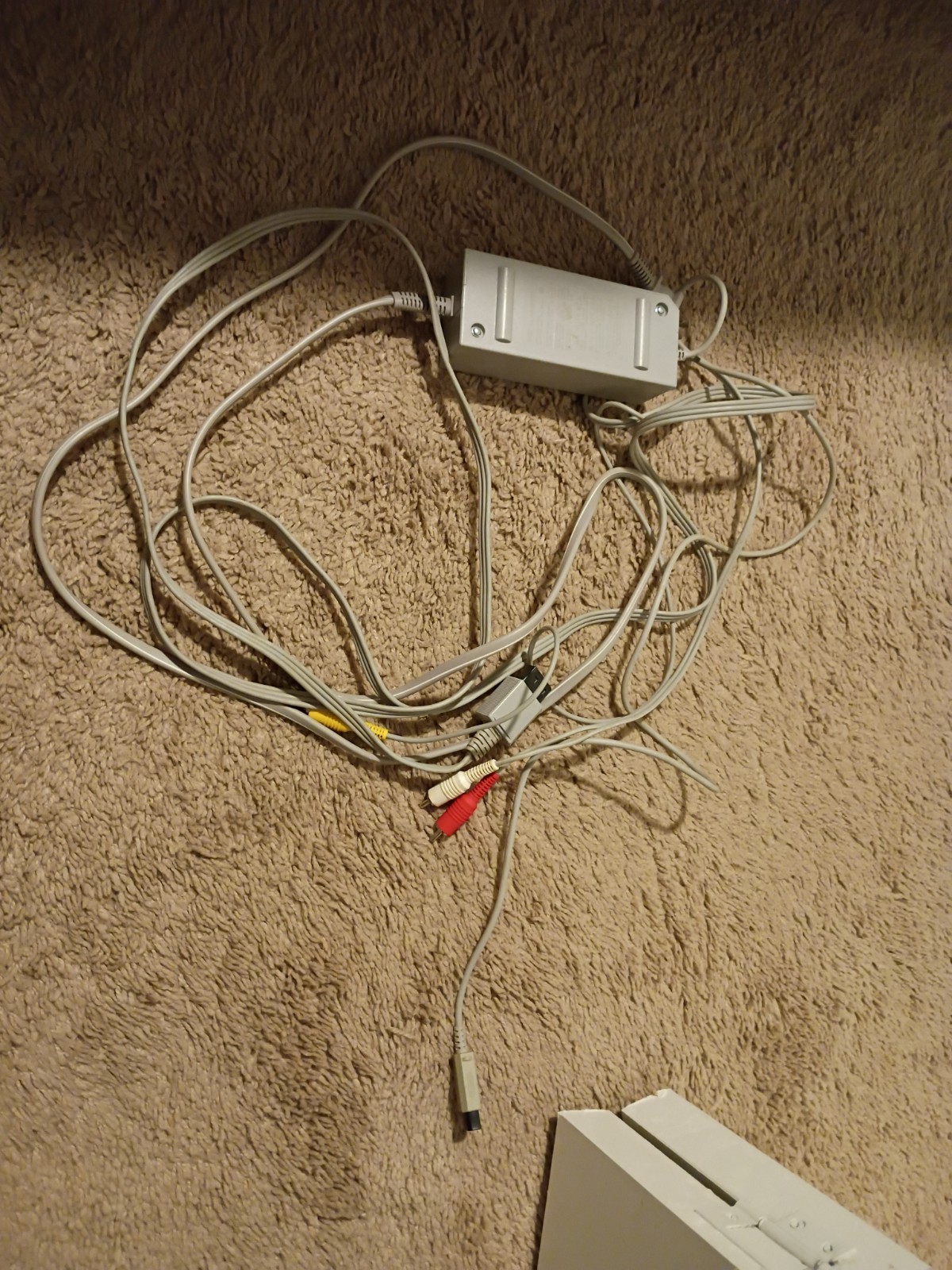 Nintendo Wii Console Bundle Remote Nunchuk Sensor Bar Cables Complete Tested
