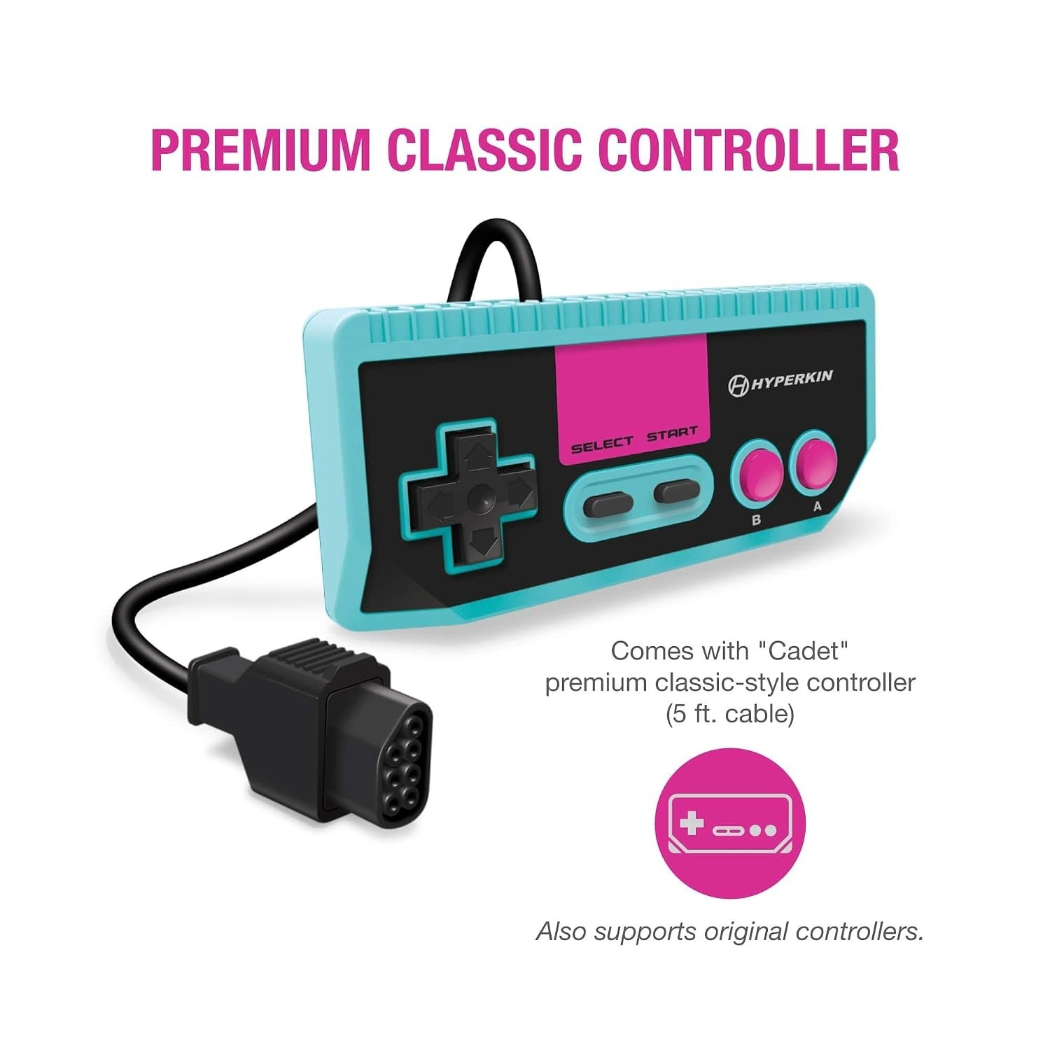 Nostalgic RetroN 1 AV Console for NES – Includes AV Cable and Classic Controller