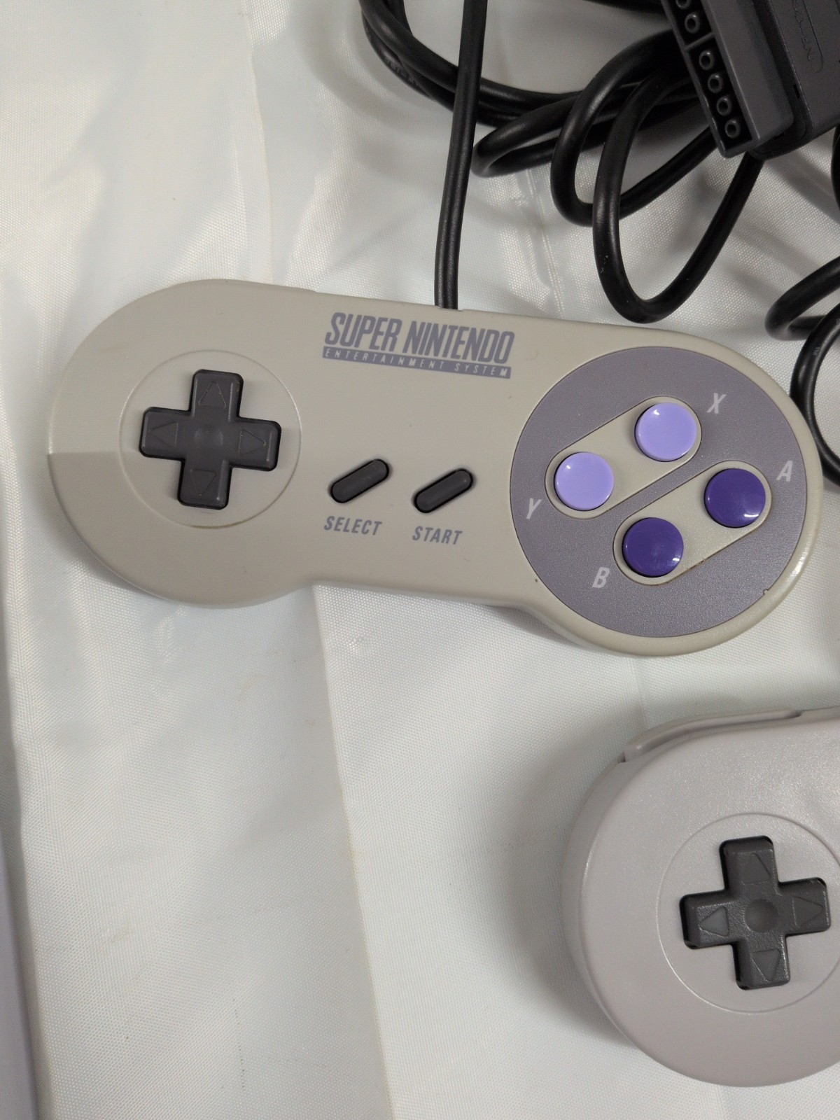 Super Nintendo Console CLEAN WORKING SNES SNS-001 Tested Cables & 2 Controllers