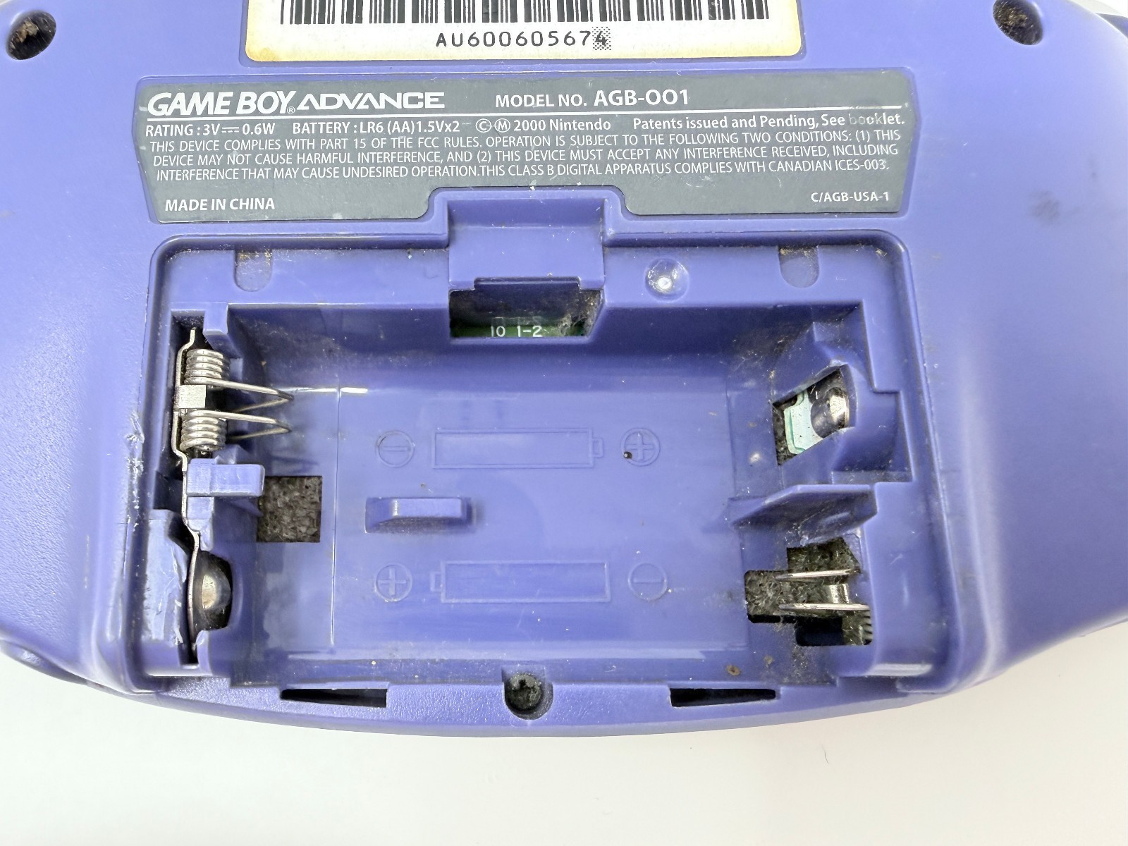 Game Boy Advance Hand Held Console- Indigo Blue Color- AGB-001- TESTED & WORKS