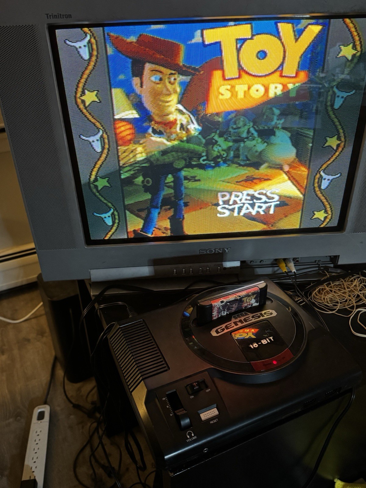 Sega Genesis Model 1 W/ Cables Controllers Games Gargoyles Cleaned Tested Works!