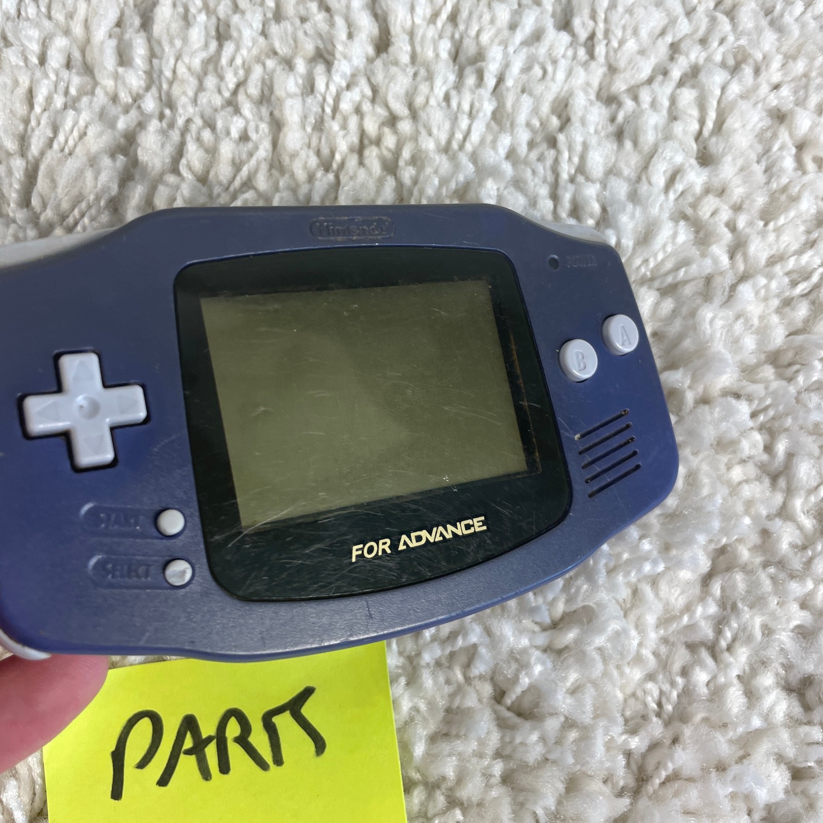 Nintendo Gameboy Advance GBA Indigo Purple Handheld Console System AGB-001 PARTS