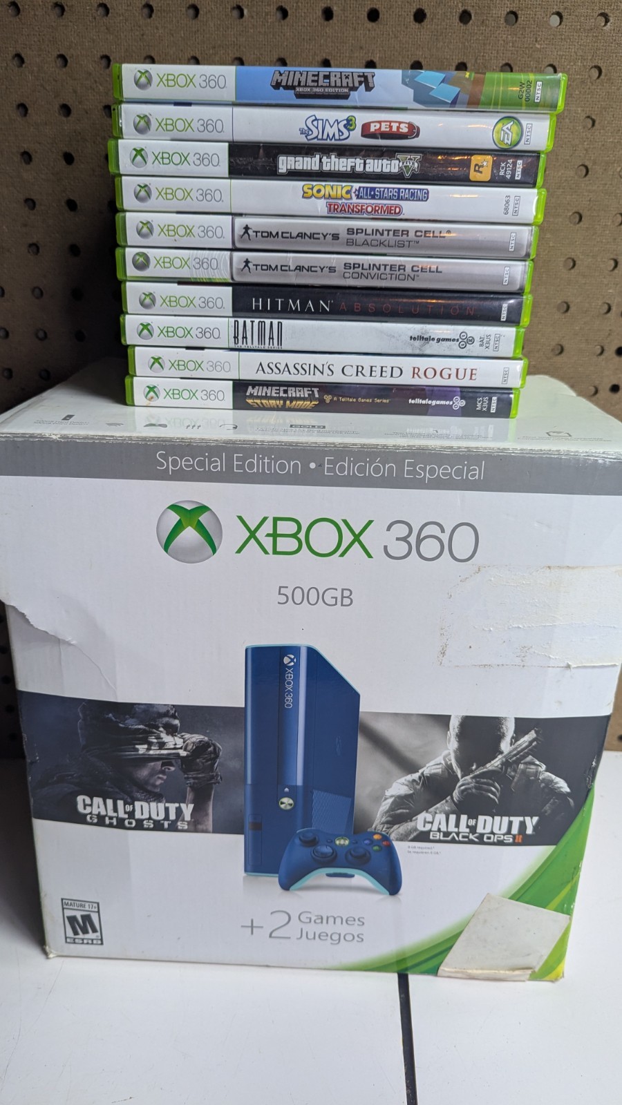 Microsoft Xbox 360 E 500GB Special Edition Console Kinect Bundle BLUE