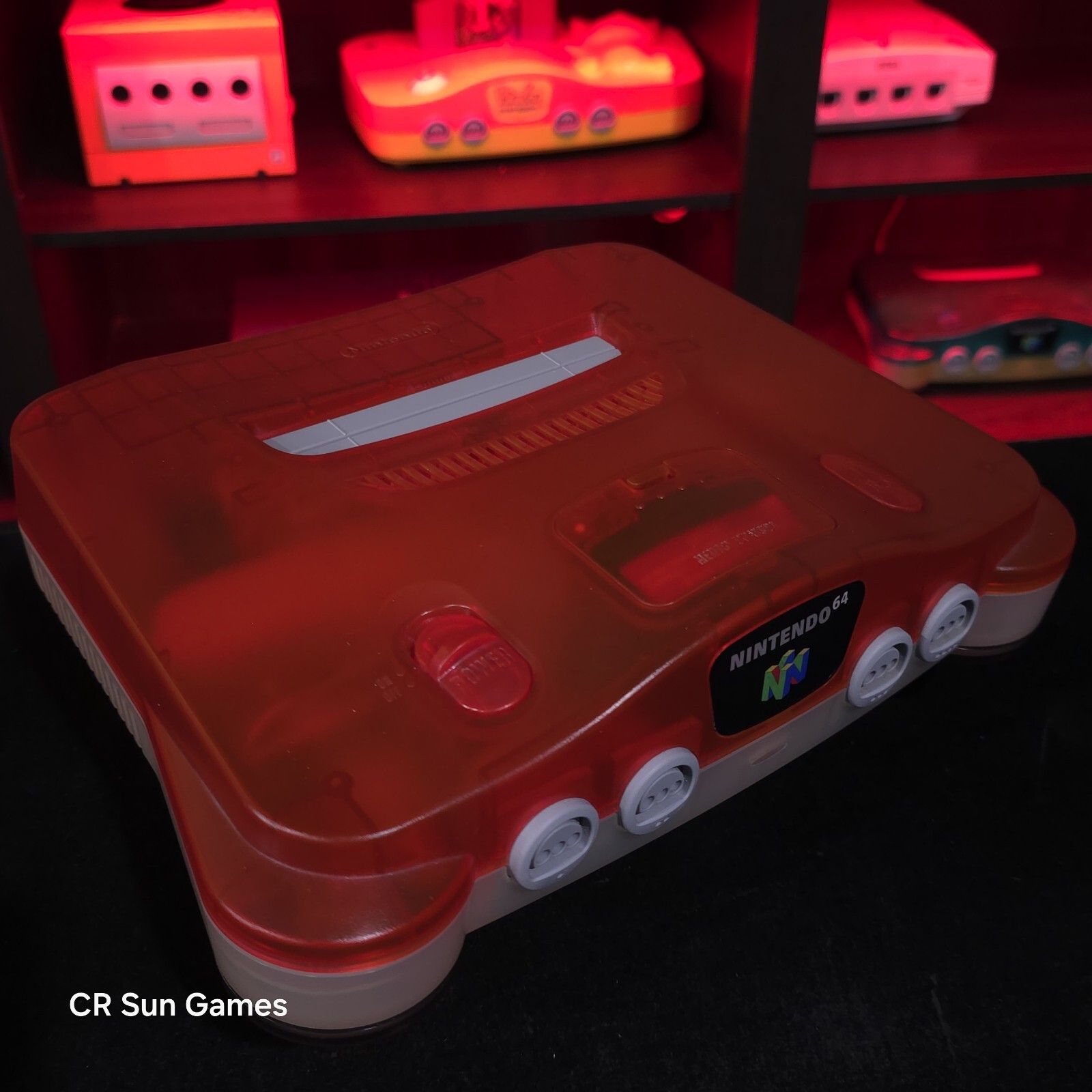 Nintendo 64 Console Watermelon Red and Clear N64 REGION FREE US Seller