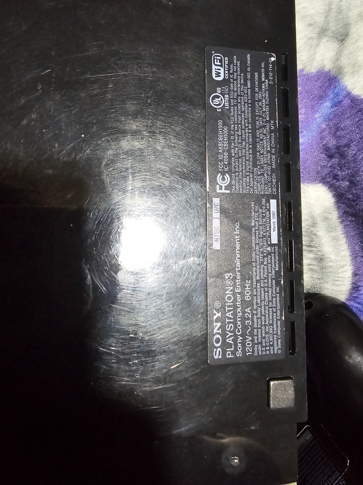 PlayStation PS3 Backwards Compatible 80GB Console With Controller Tested CECHA01