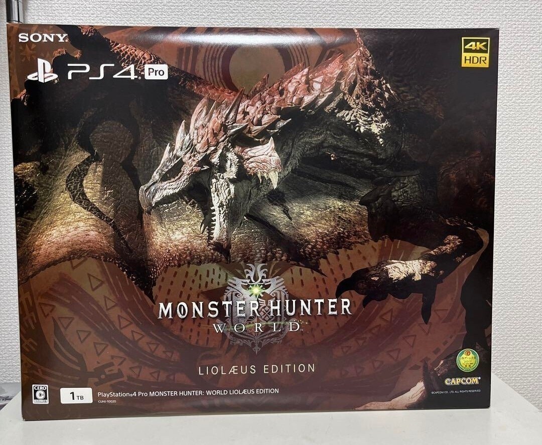 PS4 PlayStation 4 Pro Console System MONSTER HUNTER WORLD LIOLAEUS EDITION SONY