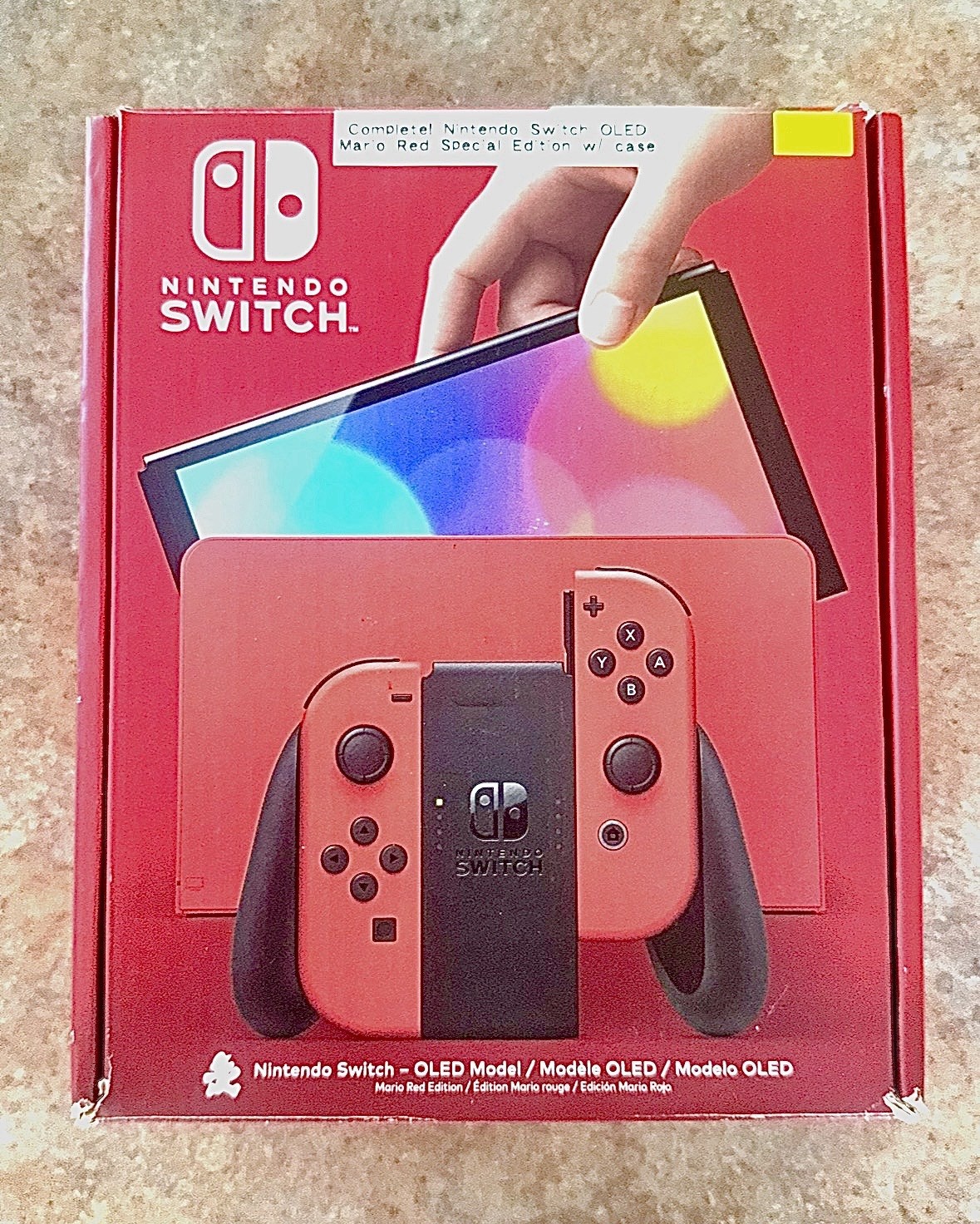 Nintendo Switch (OLED) Mario Red Edition Console CIB Complete In Box +Carry Case