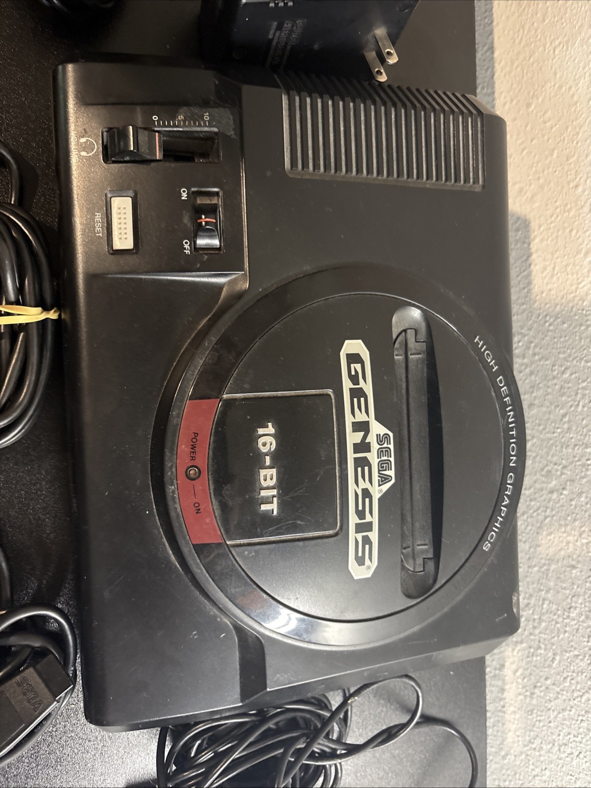 Sega Genesis Model 1601 Console With Cables 4 controllers and 16 games