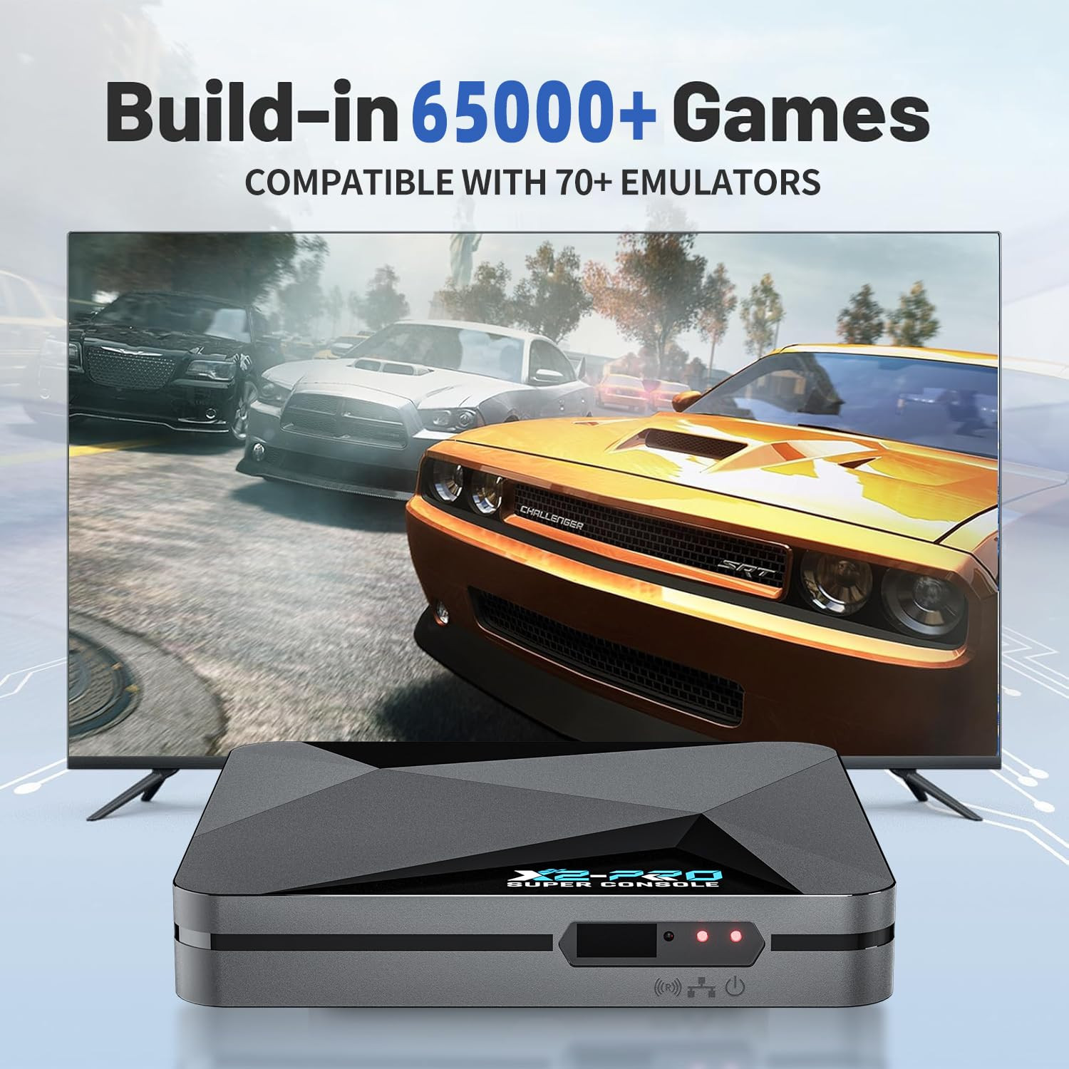 Super Console X2 Pro Retro Game Console with 65000+Games,Video Game Console Emue
