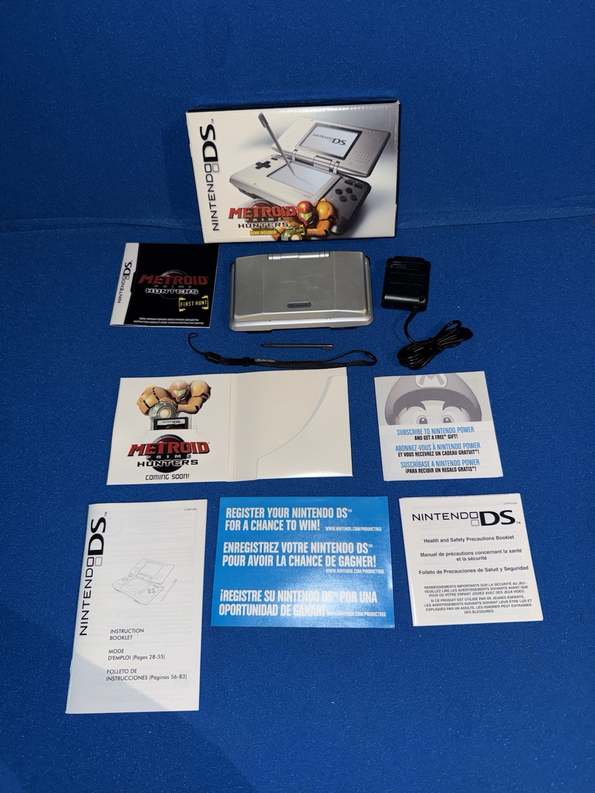 Nintendo DS Console: Metroid Prime Hunters First Hunt Silver Complete Works Read