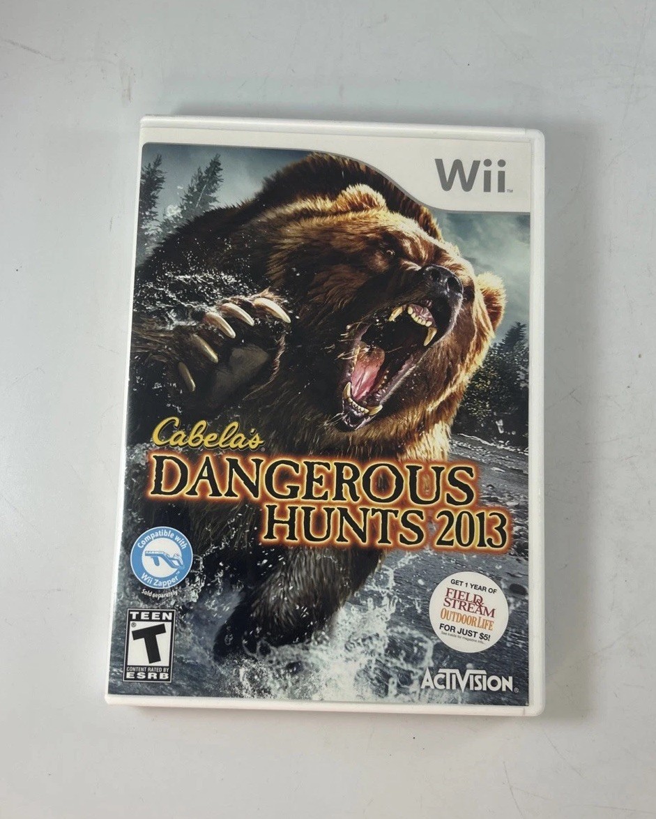 Wii RVL-001 Console Bundle Motion Plus Remote & Cabela’s Game TESTED
