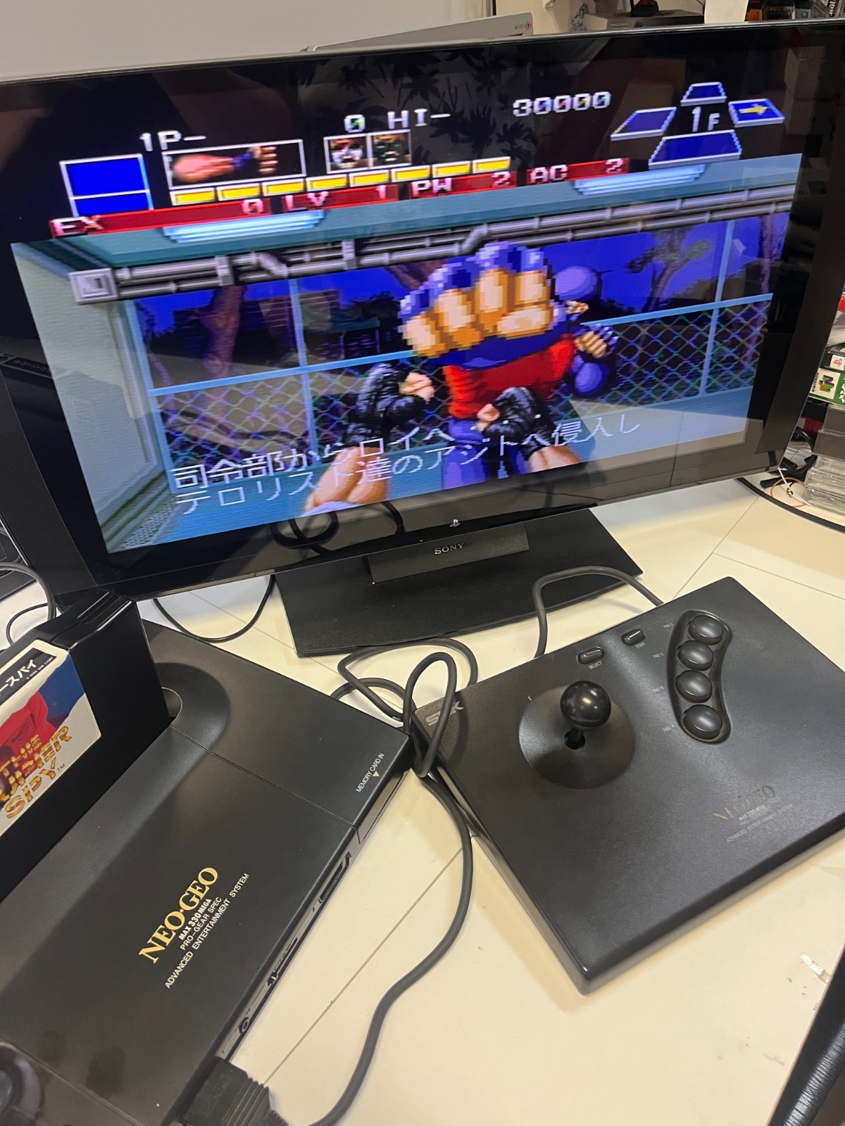 NEO GEO AES SNK SYSTEM COMPLETE BOXED JAPAN USED TESTED CONSOLE *NO MANUAL
