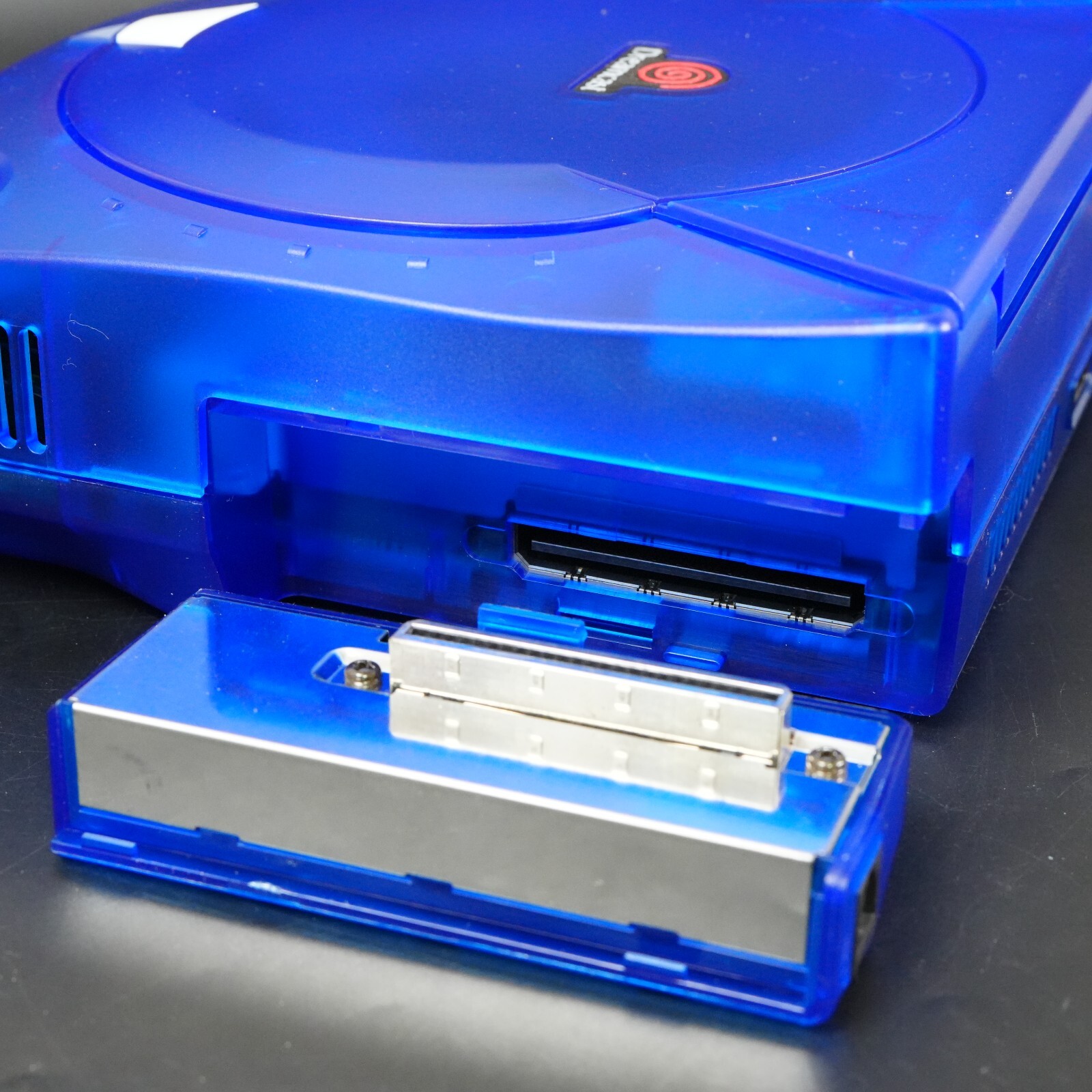 SEGA Dreamcast VA1 Console Translucent Blue Shell, Power Supply MOD NTSC-J