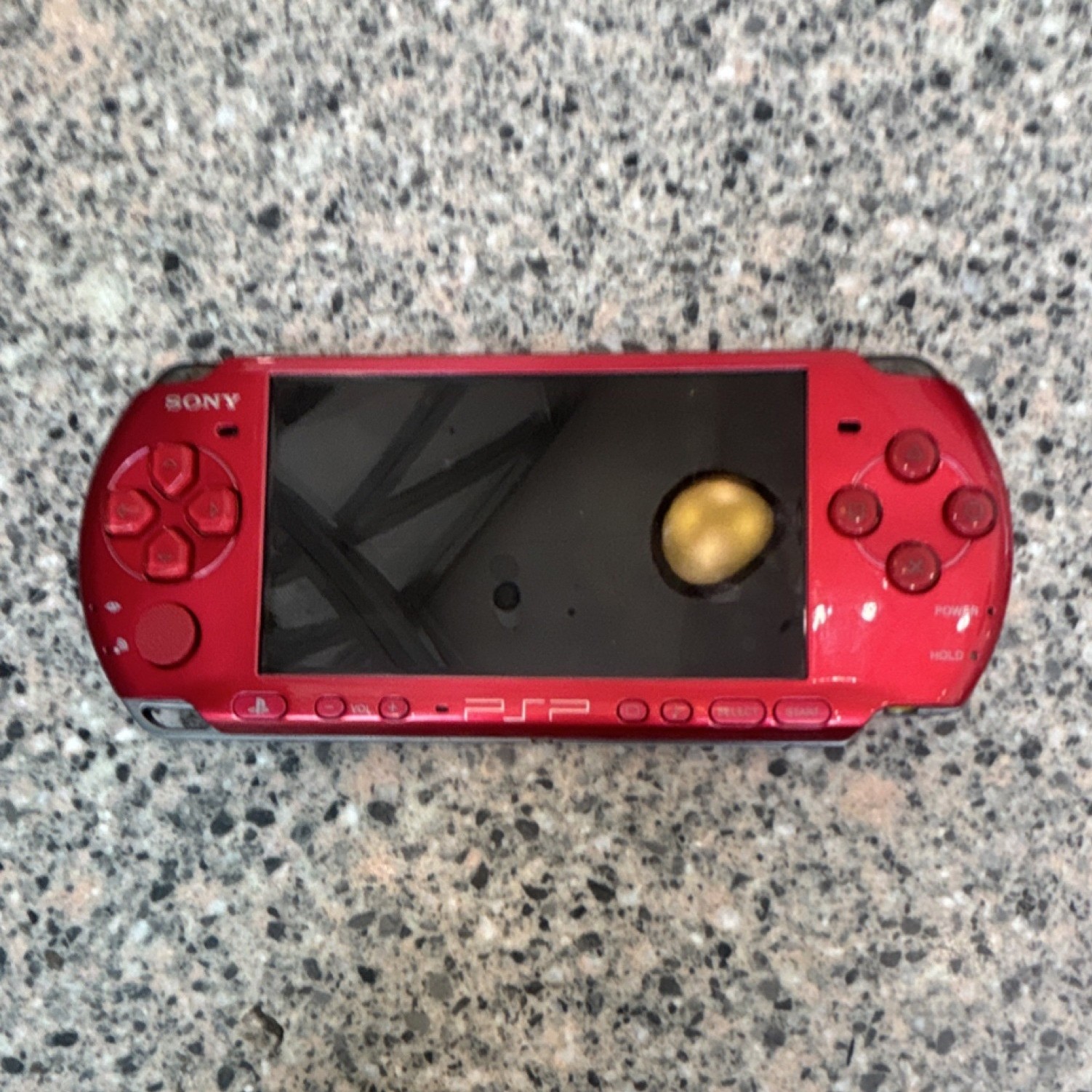 Sony PSP Red Handheld Video Game Console 3.6V 1100mAh Battery Headphone Jack