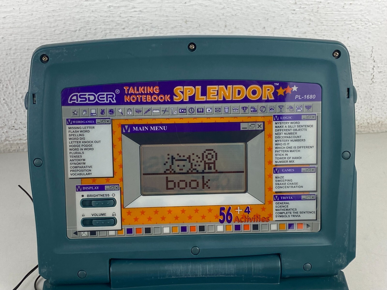 Vintage Asder Talking Notebook Splendor Education Learning Game